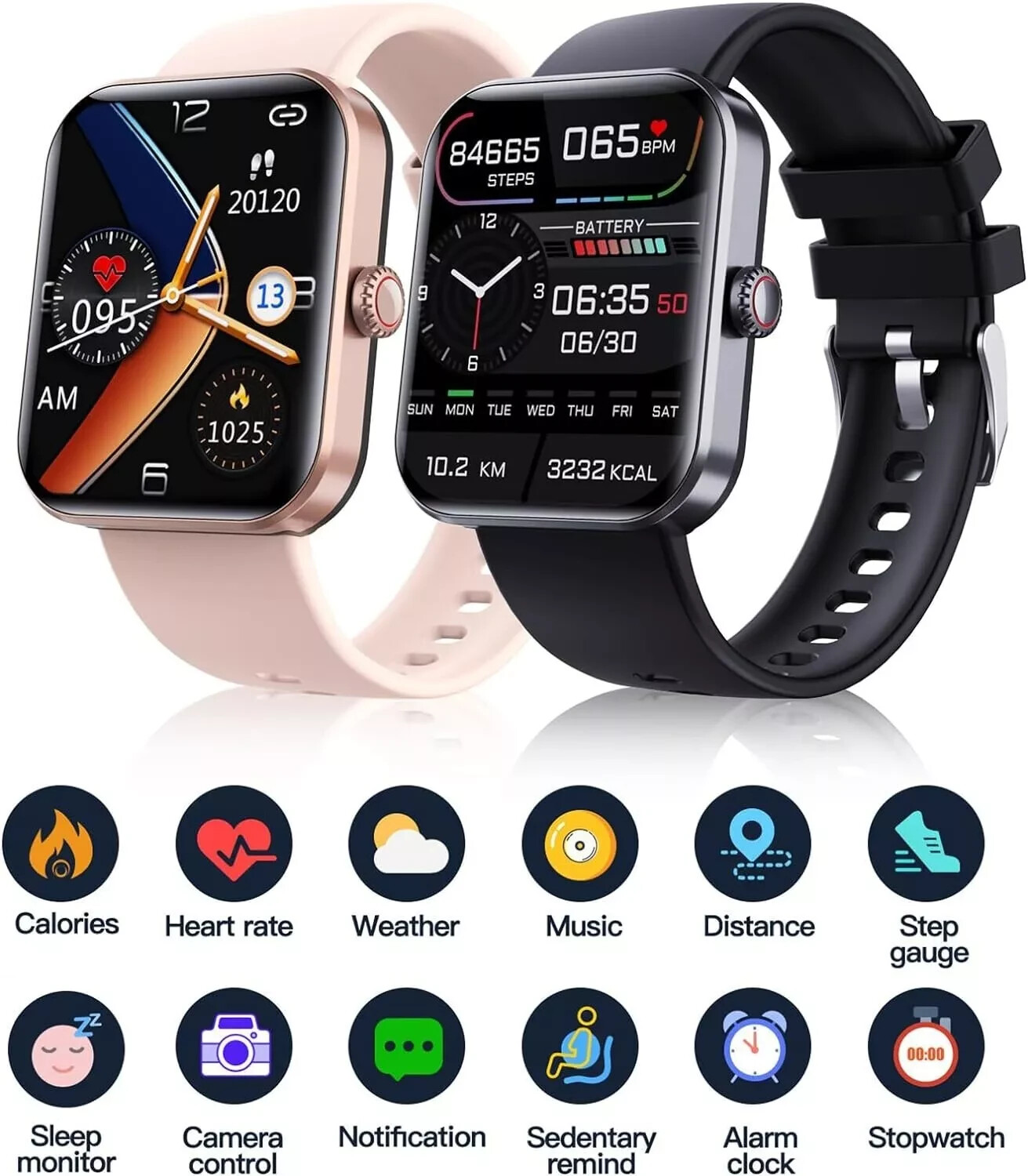 Smart Watch, Bluetooth Call, Dial with Blood Oxygen Heart Rate Sleep Fitness Tra