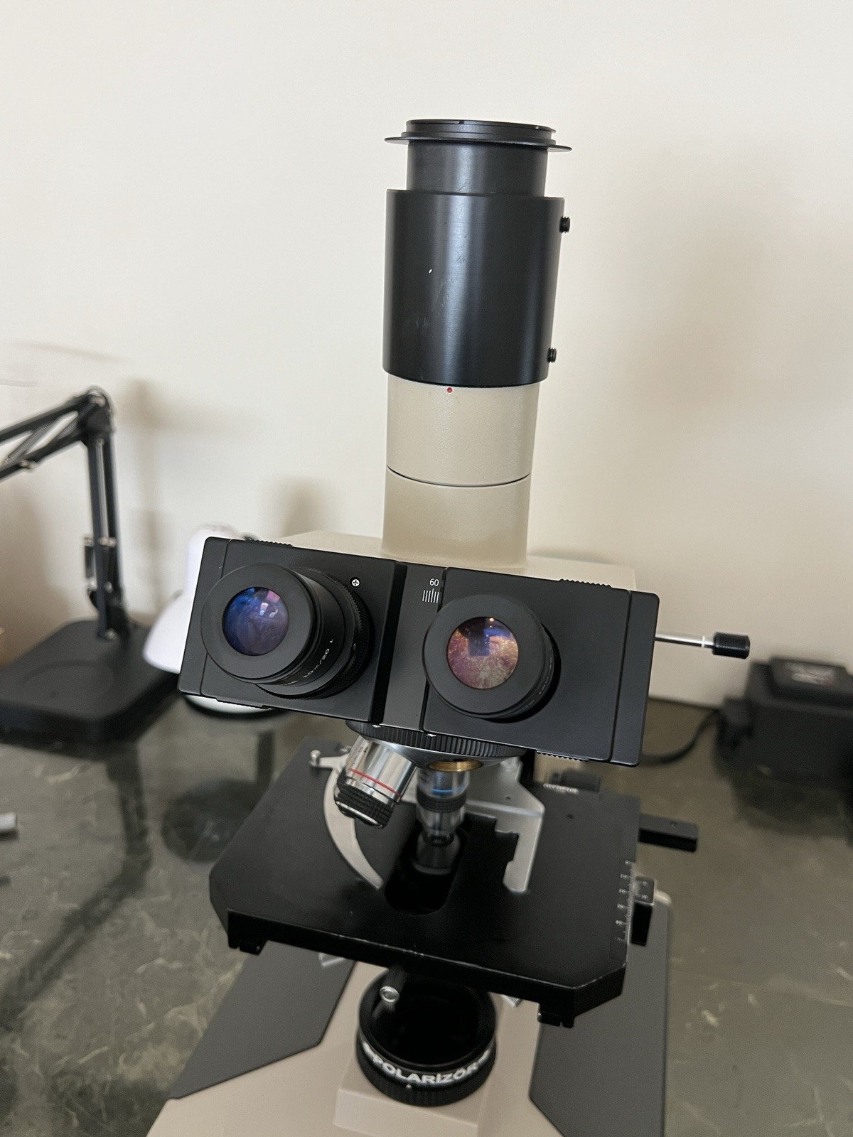 Olympus BH2/BHS Trinocular 100W Polarizing Microscope + MTV-3 + S-Plan Optics