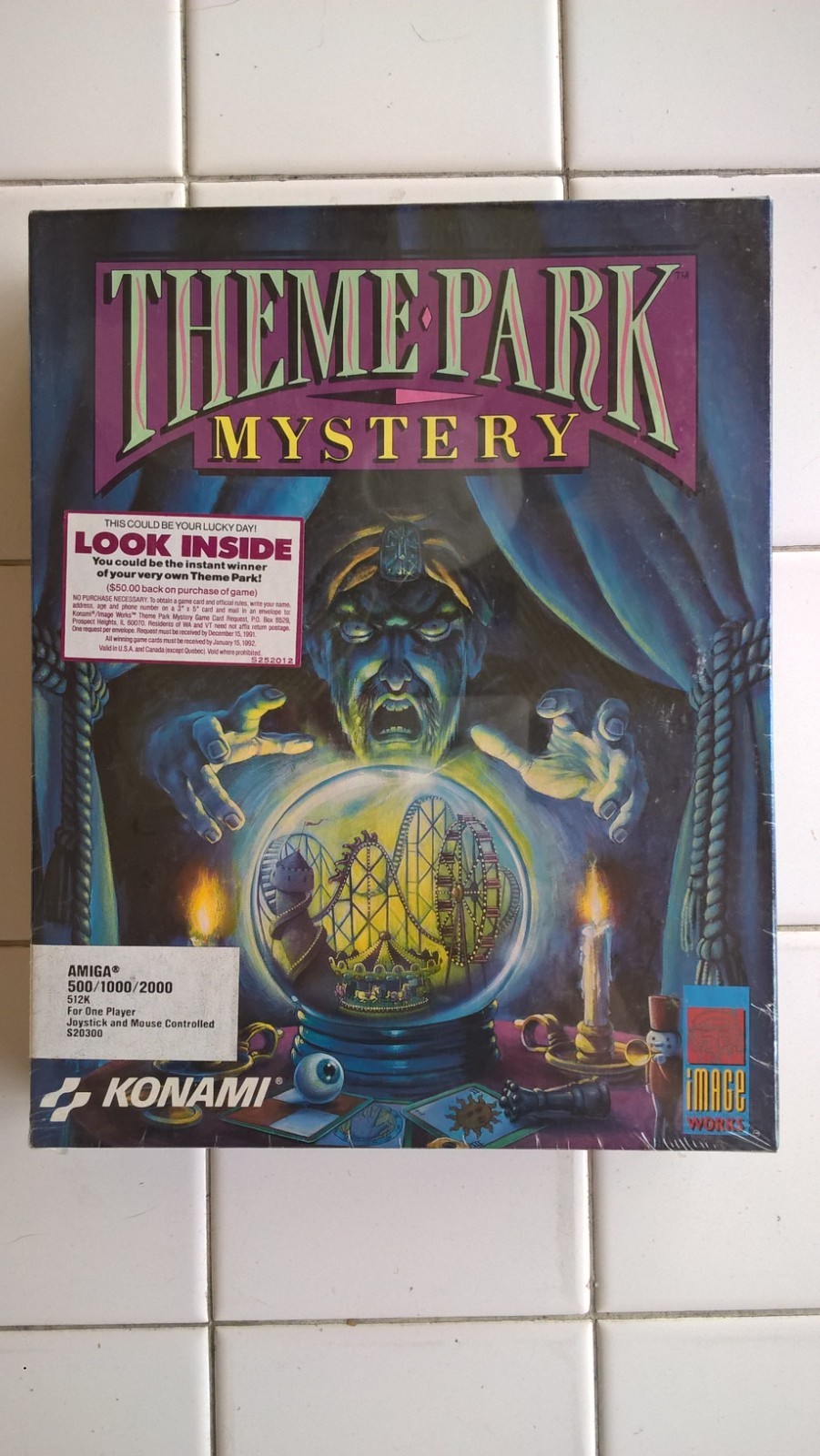 Theme Park Mystery For Commodore Amiga, NEW FACTORY SEALED, Konami