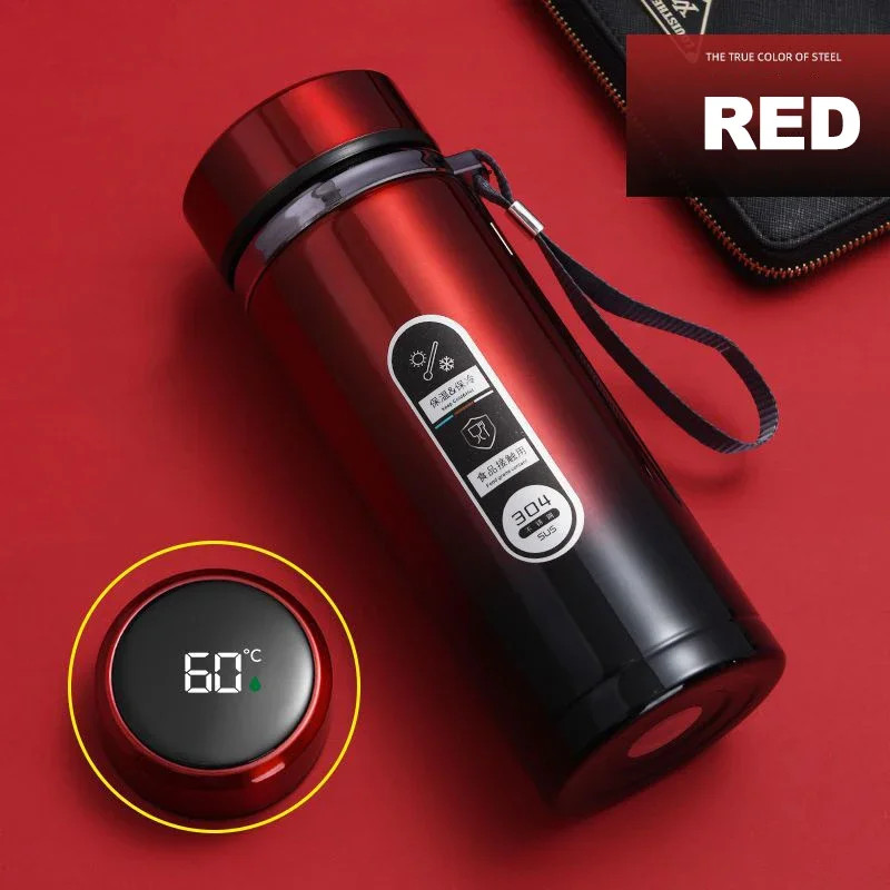500Ml-1Liter Stainless Steel Thermos Bottle with LED Temperature Display Sus304