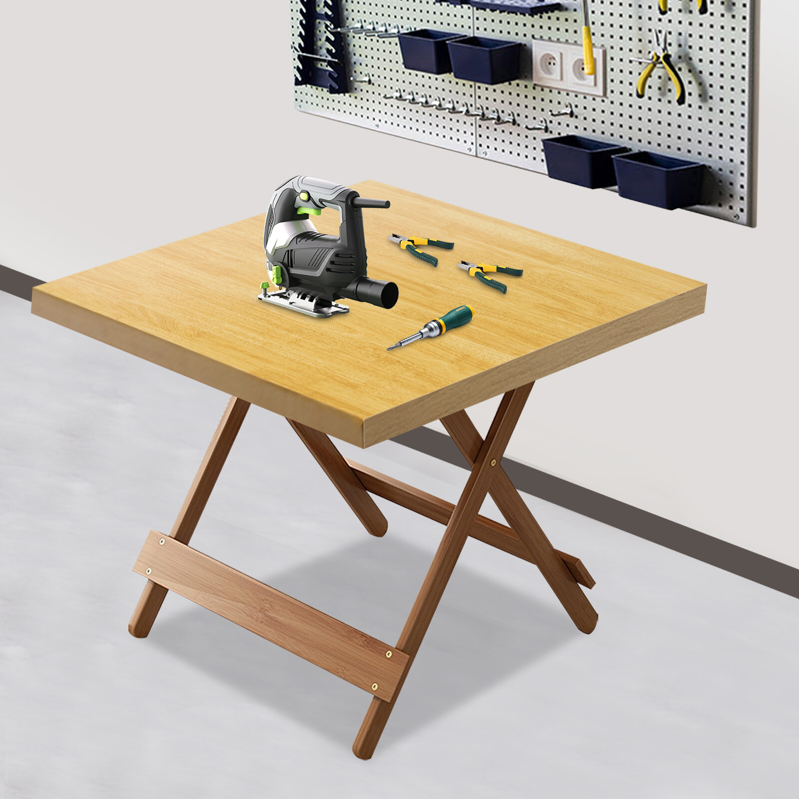 Wood Color Tabletop, Edge-banding Square Countertop, Plywood Countertop