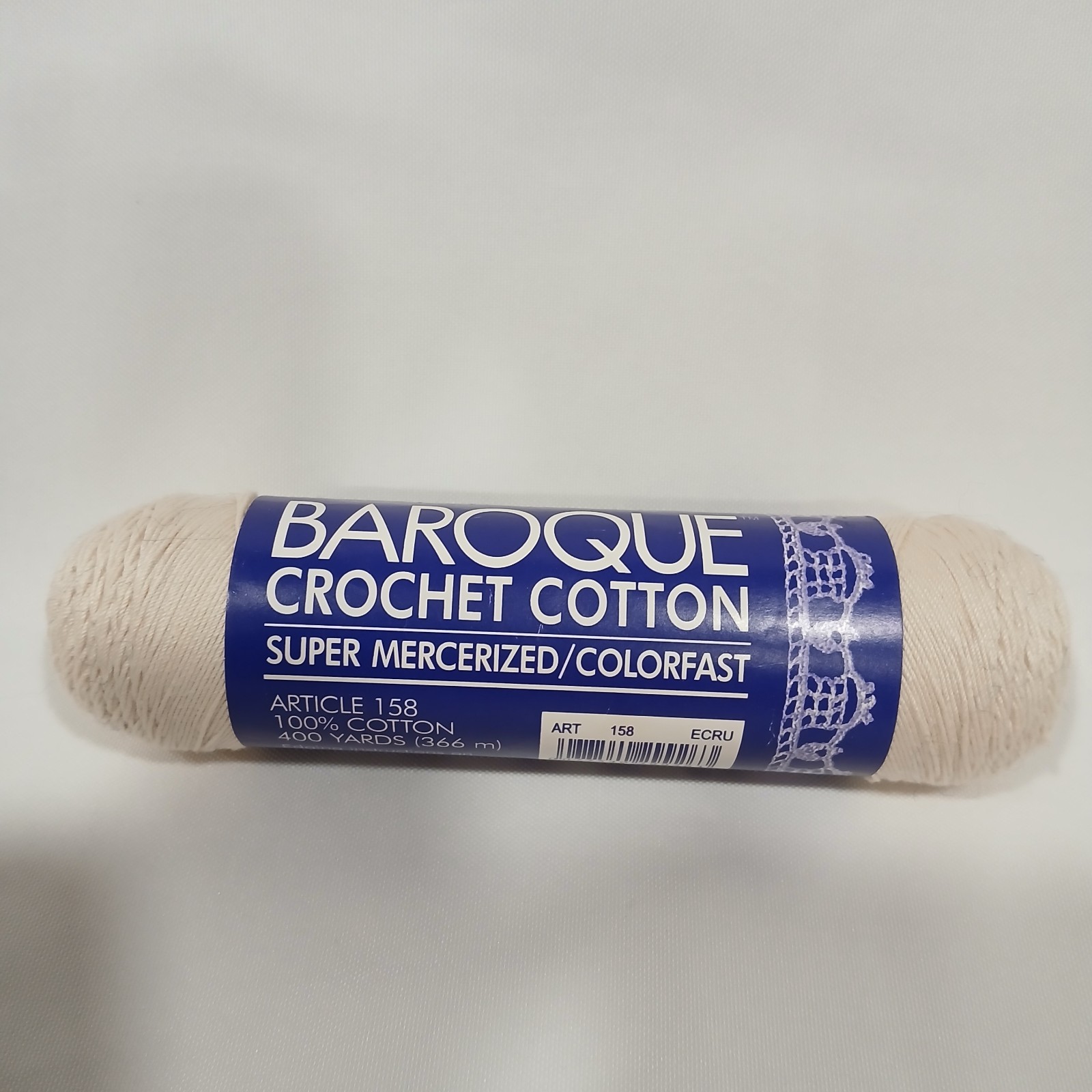 DMC/Baroque Crochet Cotton Super Mercerized Ecru 158 400 yd Skein NEW Sealed