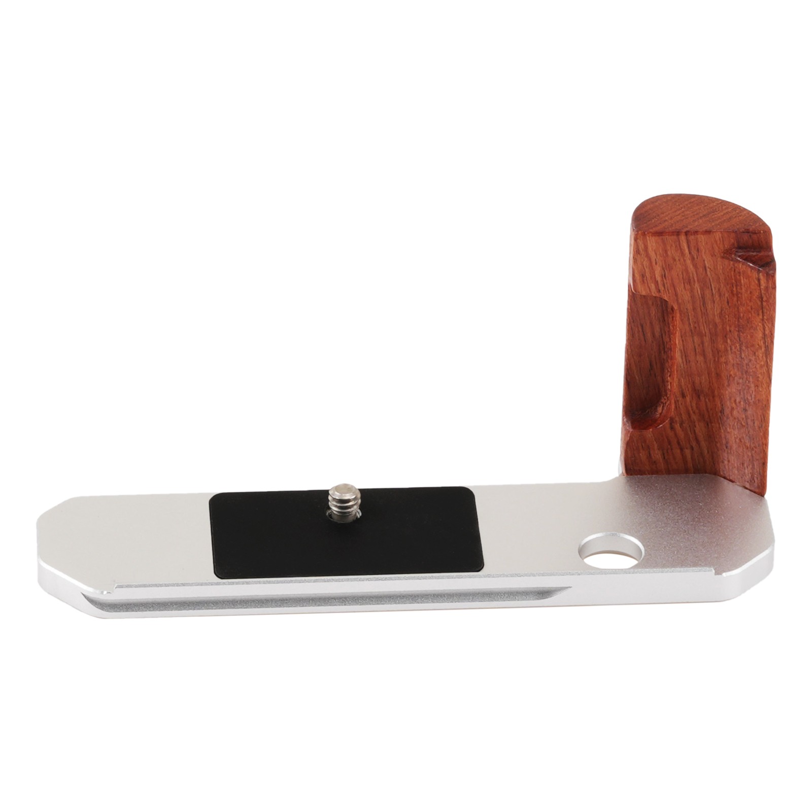 Wooden Handle Grip with Alu Quick Release L-Shaped Bracket For Nikon FM2 Silver