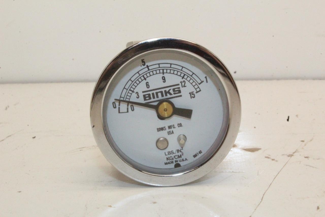 Binks 95AS Air Nozzle Test Cap w/ Gauge Silver Auto Paint Gun