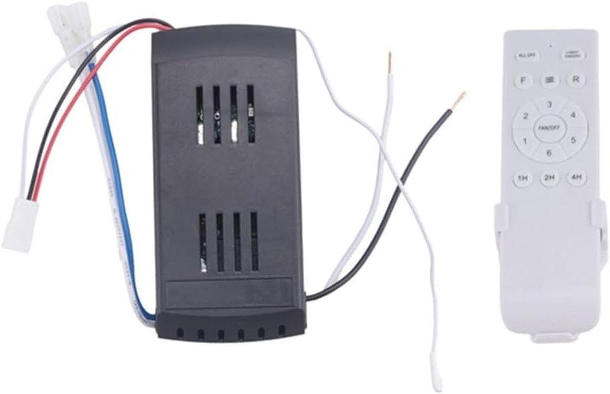 Universal Ceiling Fan Remote Control Kit Replacement, 6-Speed & Timing, Remote R