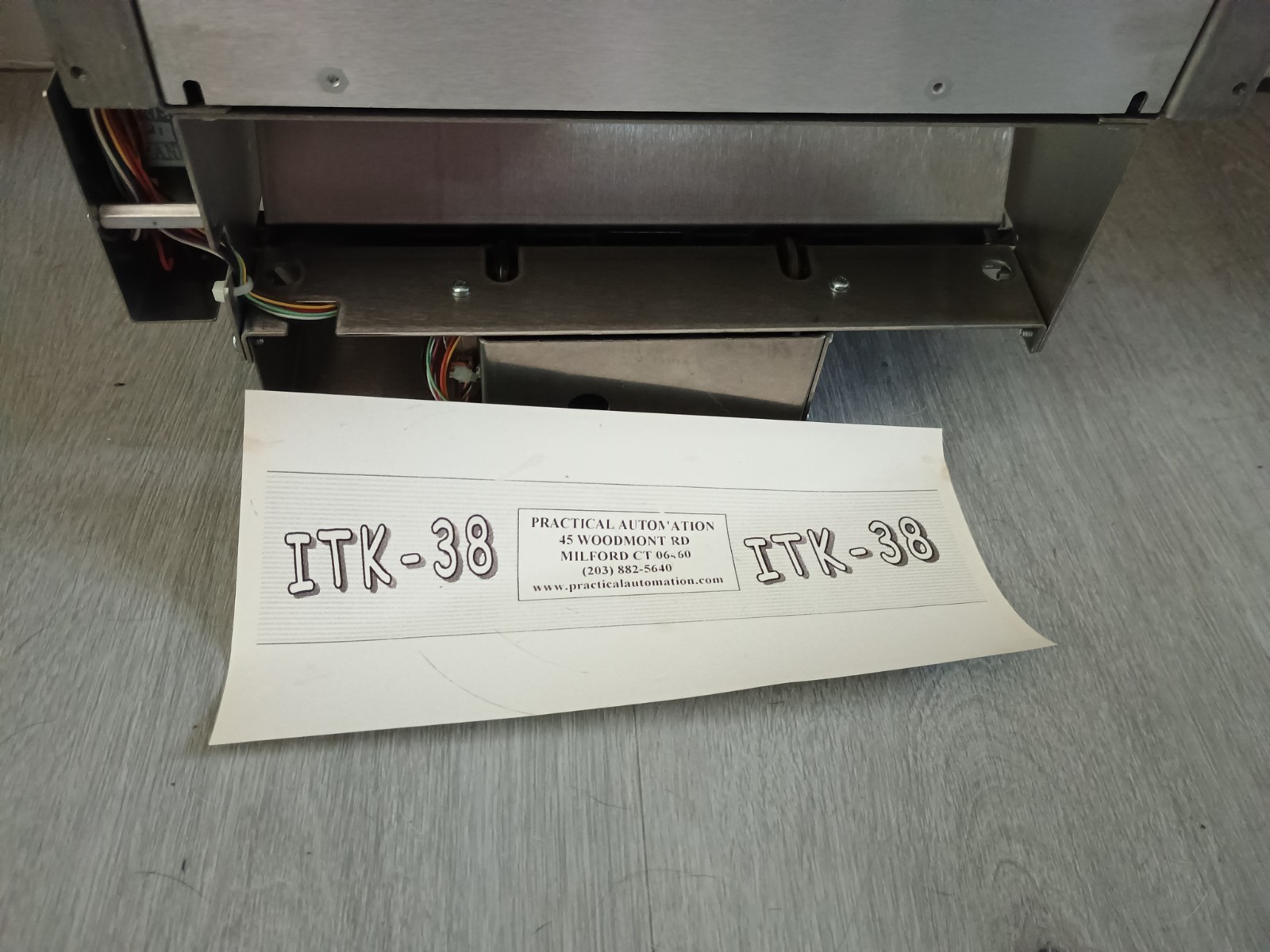 Practical Automation ITK-38-LC Part C15-1158-1 Thermal Printer UNTESTED