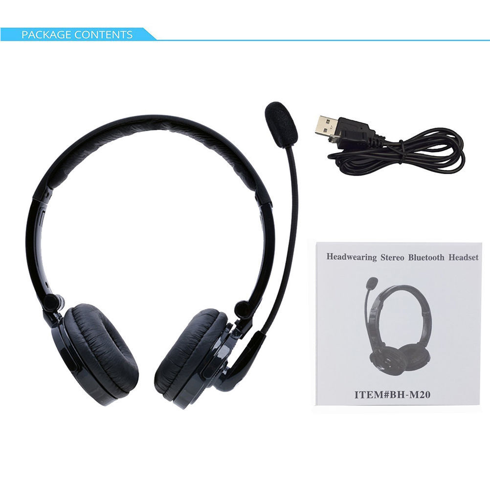 for Trucker Driver Over The Head Wireless Bluetooth Headset Mic Noise-Canceling