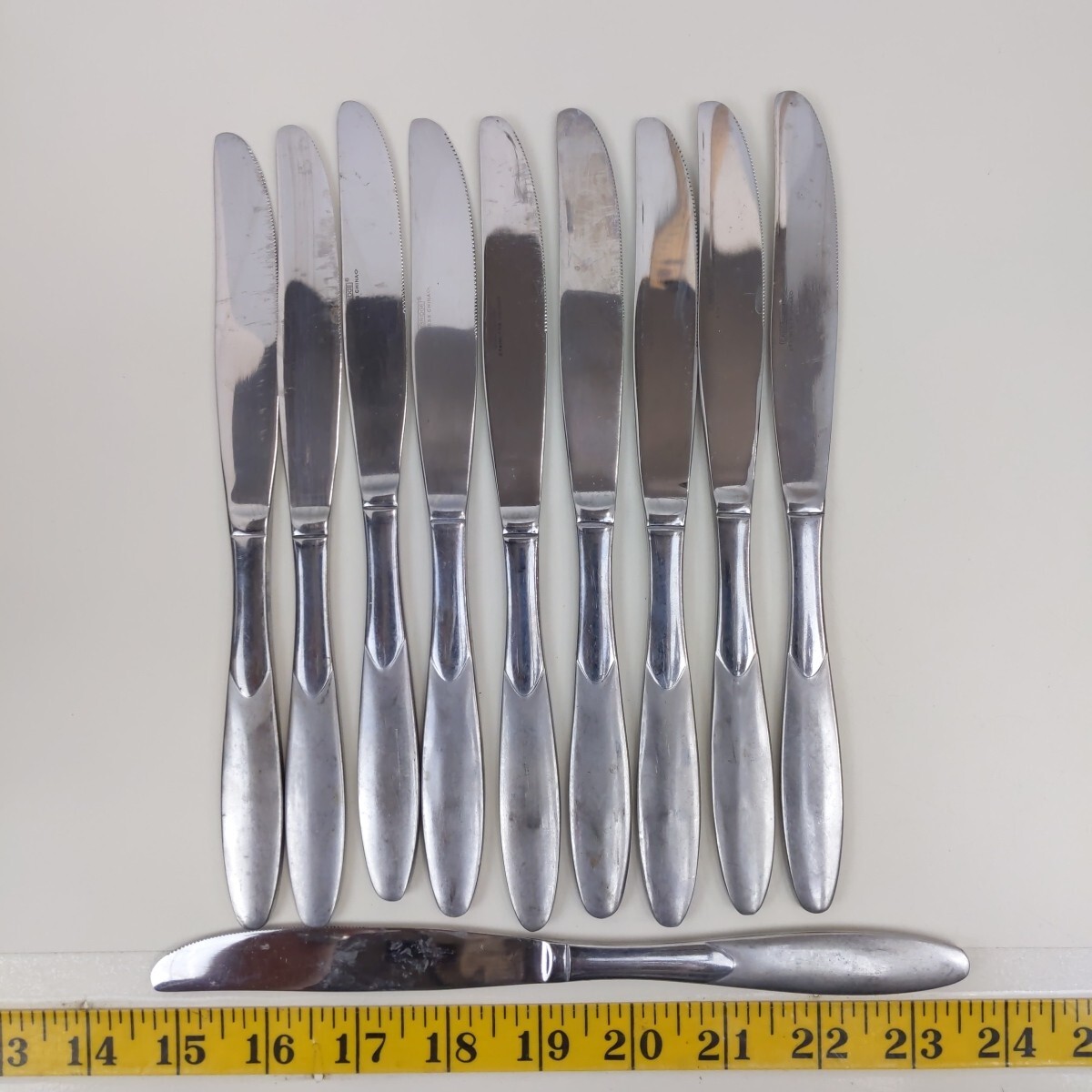Cambridge Silverware Dinner Knife Flatware Stainless Steel Two Tone Silver 10