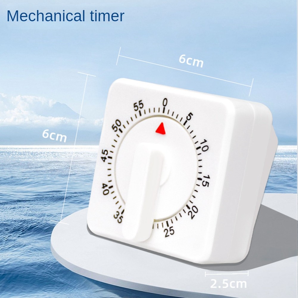 2-Pack Square 60 Minute Mechanical Kitchen Timer,Chef Cooking Timer Clock1398
