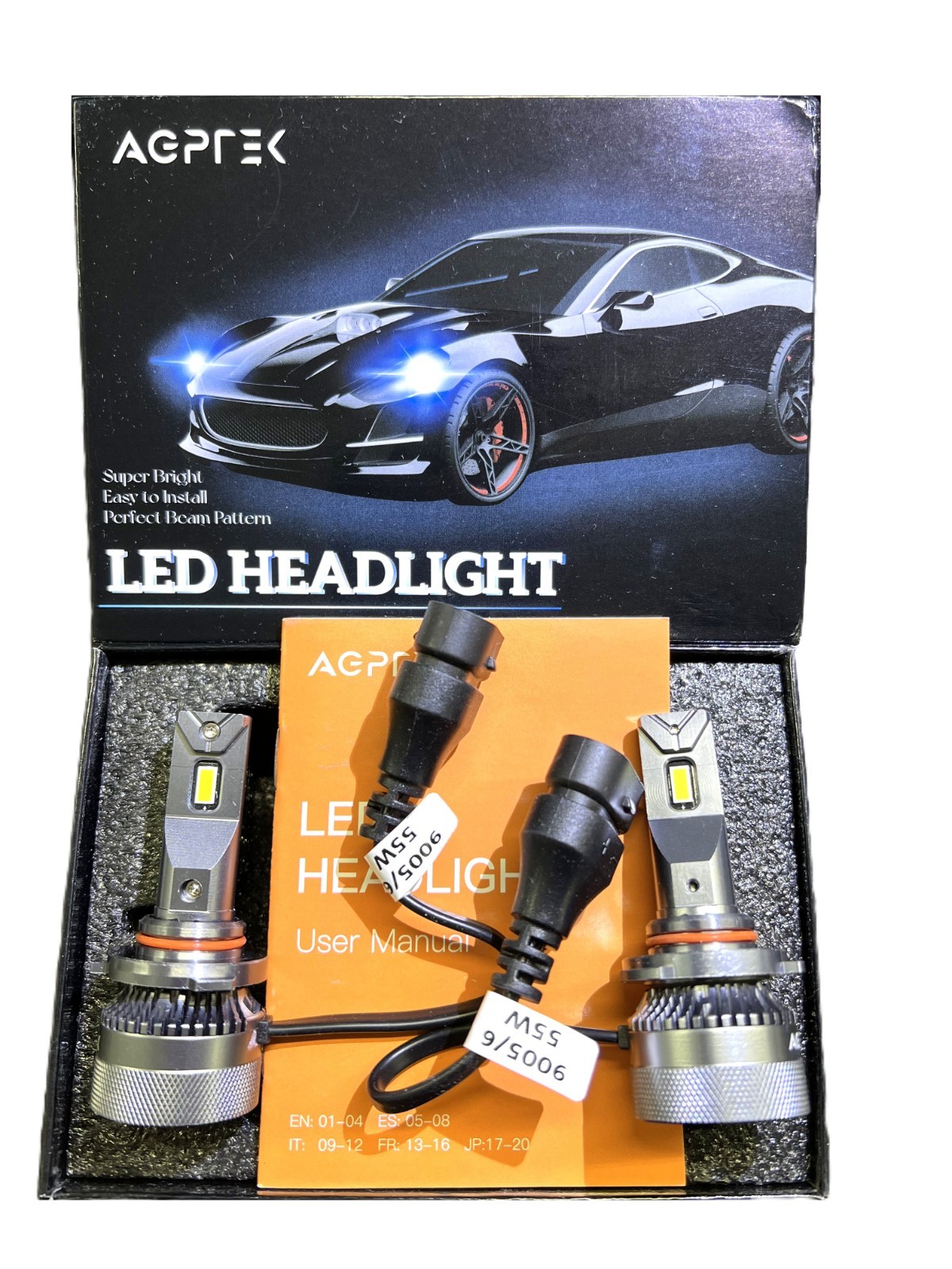 9005 HB3 LED Headlight Super Bright Bulbs Kit White 6000K 22000LM High/Low Beam