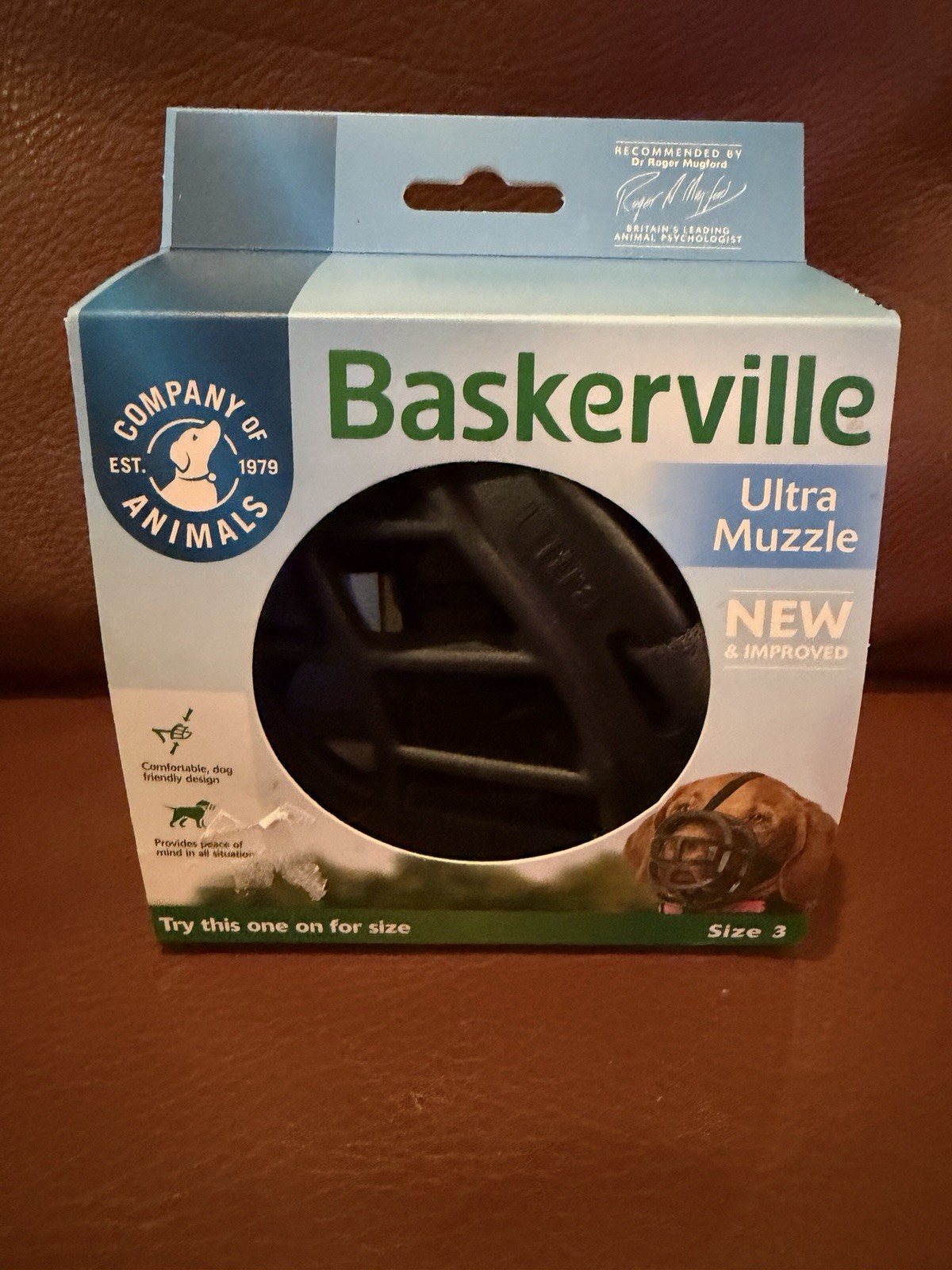 Baskerville Ultra Muzzle - Size 3 - Beagle Standard Poodle Cocker Corgi Size Dog