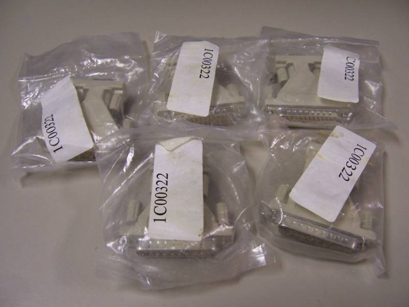 (5) 25-Pin Male to 9-Pin Female Adapters  P/N 1C00322