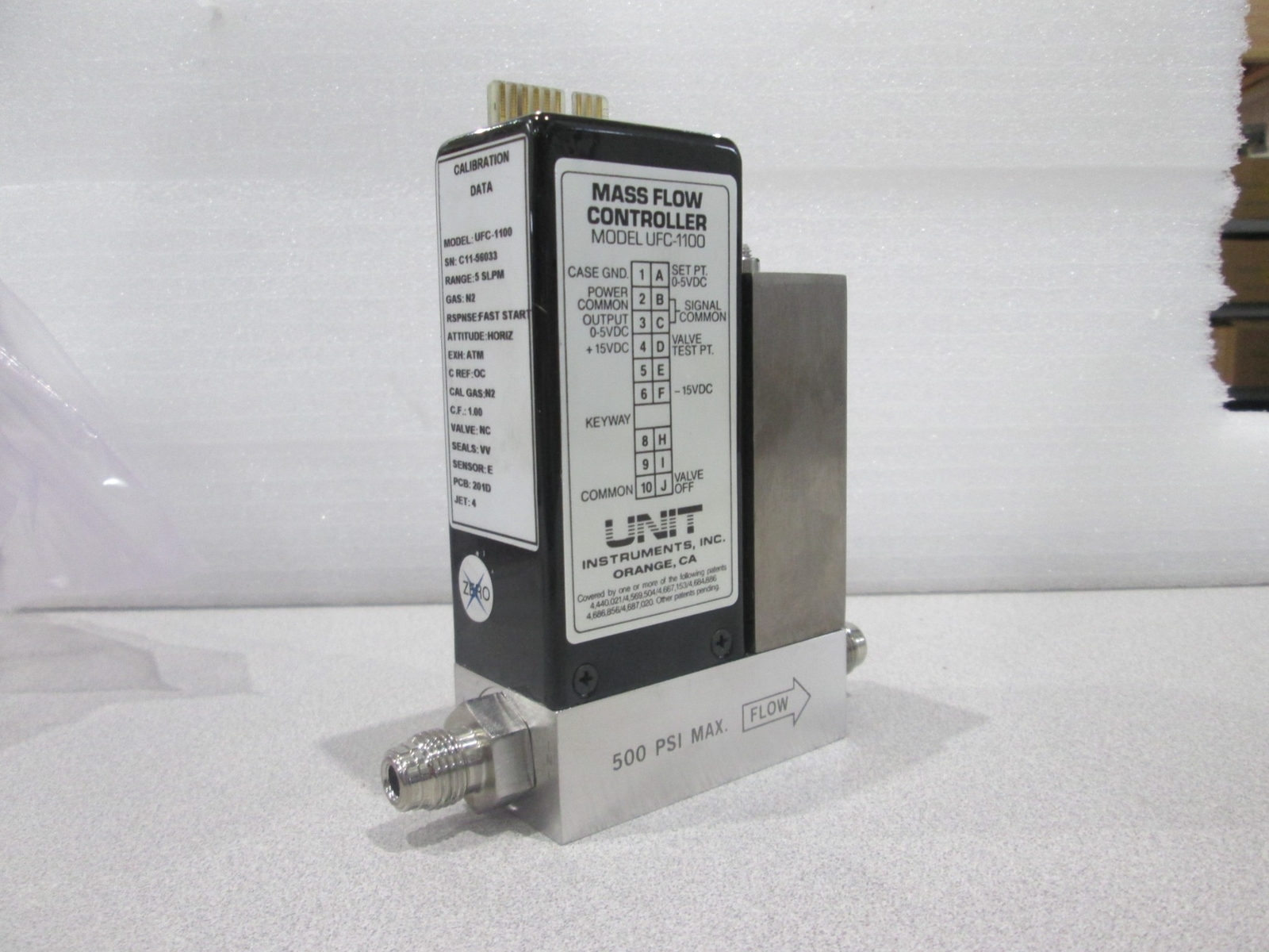 Unit, UFC-1100, Range 5 SLPM, Gas N2, Used