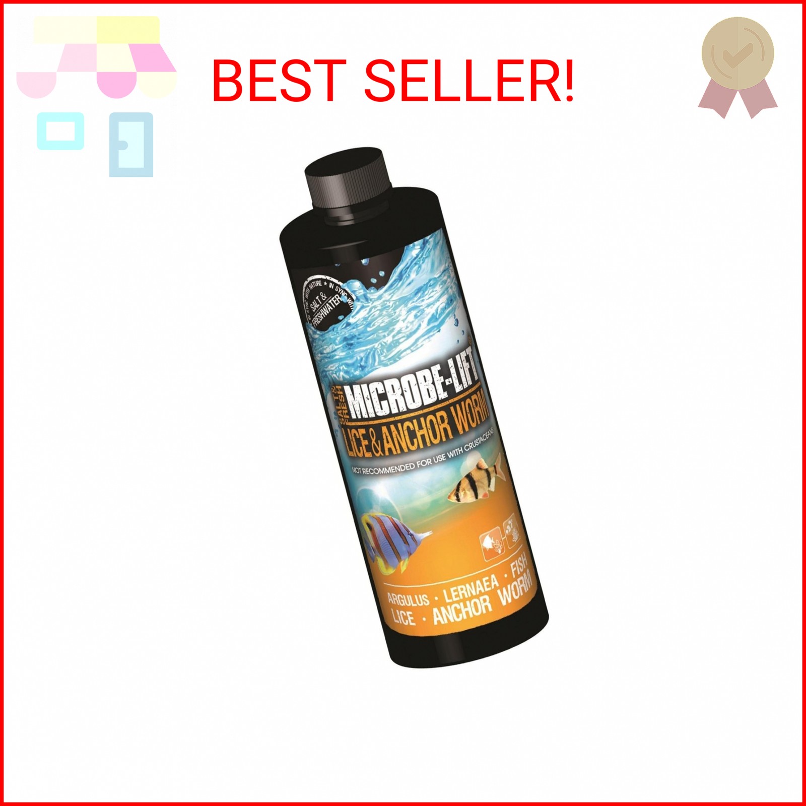 MICROBE-LIFT Lice and Anchor Worm for Saltwater and Freshwater Aquariums and Fis