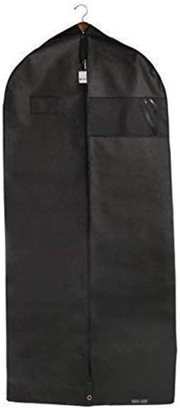 Travel Suit Garment Bag Lightweight Water Resistant Black Zip 43x23 Inch