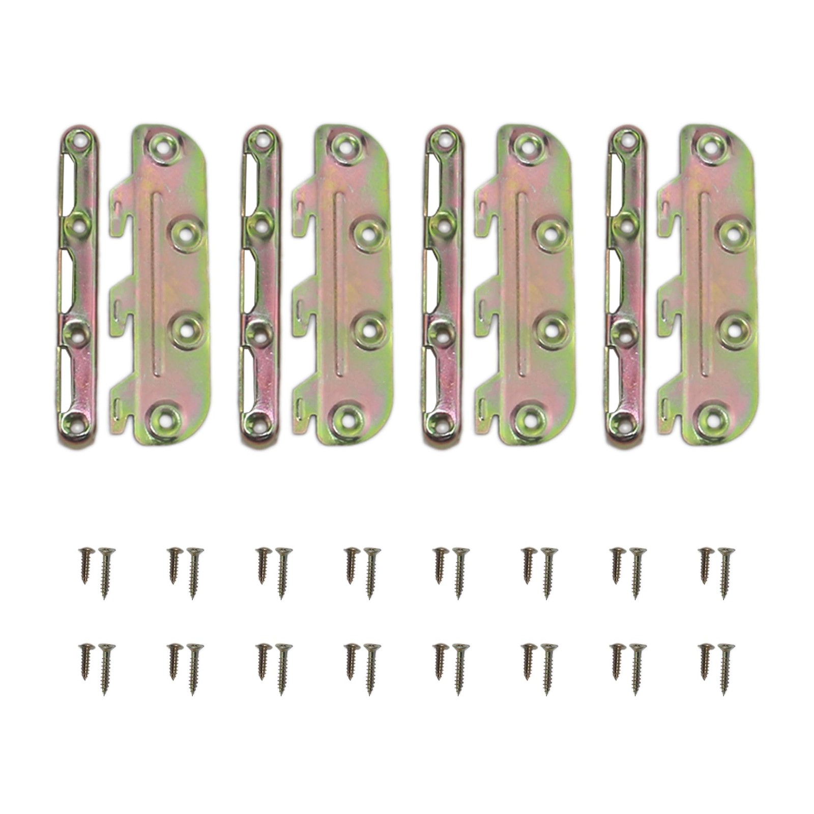Bed Rail Brackets Fasteners Set of 4, Wood 5 Inch-4 Sets, Colorful
