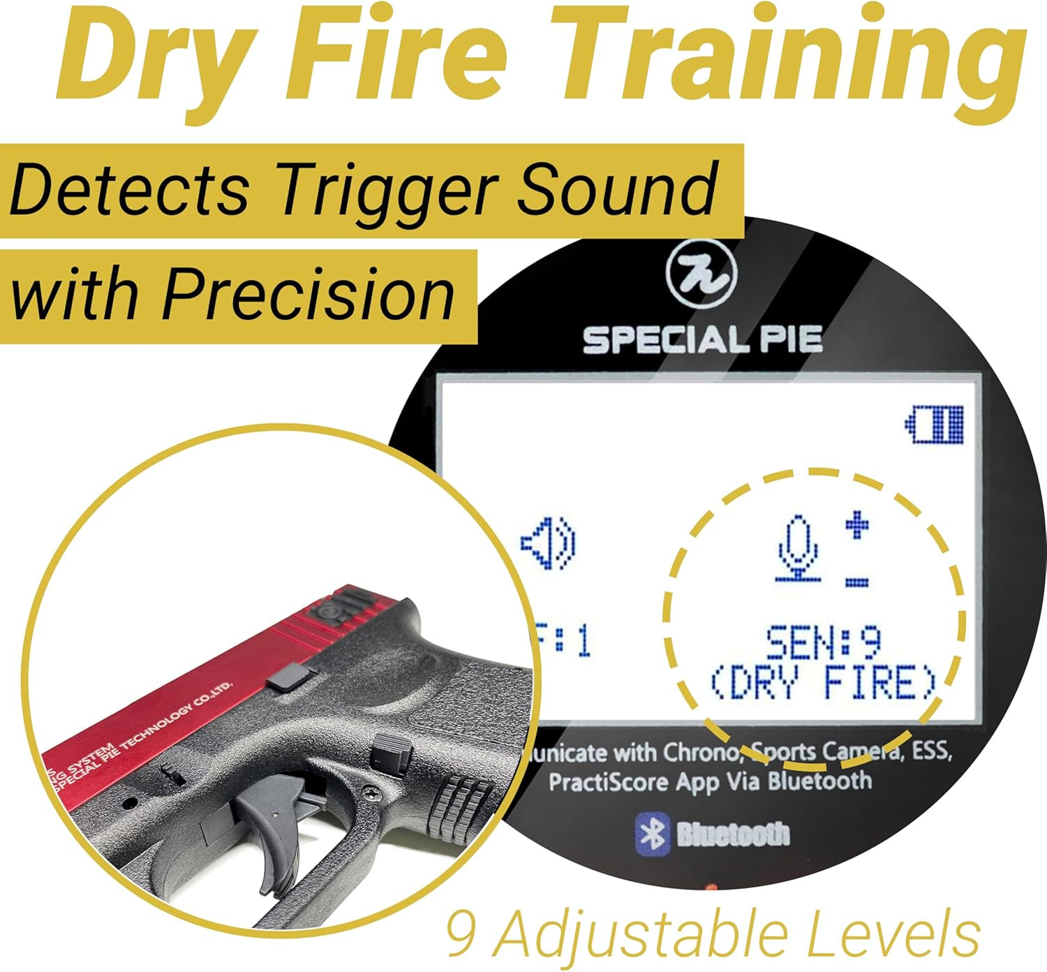 Shot Timer for Shooting - Upgraded Shooting Timer for Training & Dry Fire Practi