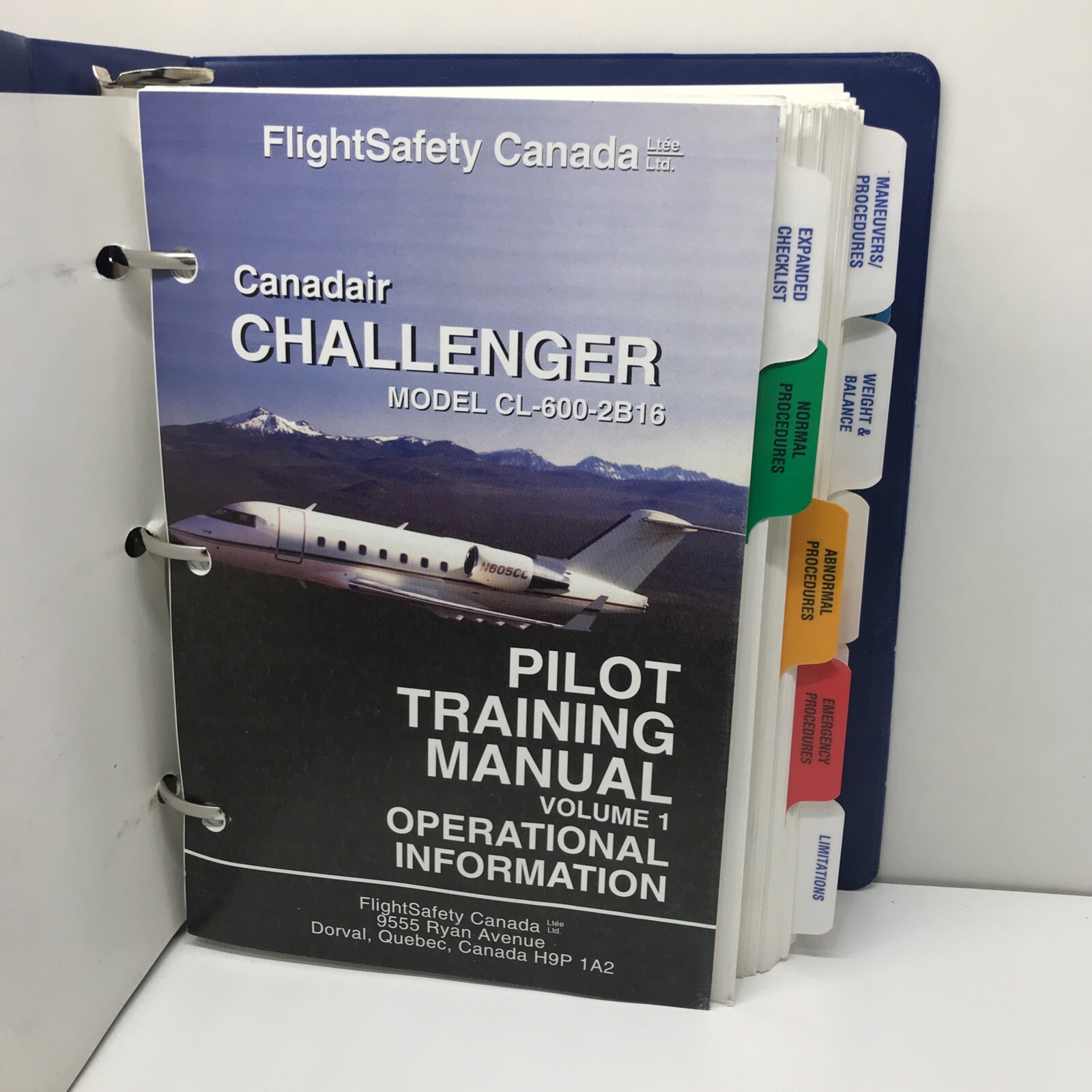Canadair Challenger CL-600-2B16 Pilot Training Manual Vol. 1 Operational Info