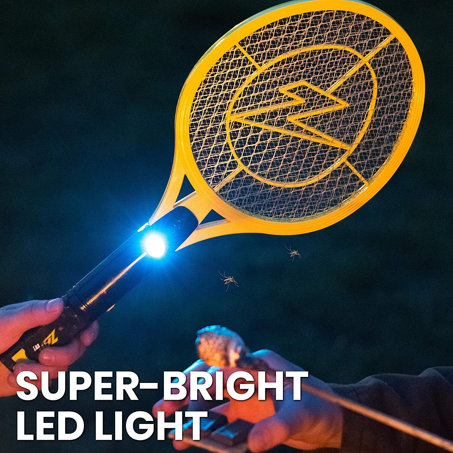 2-Pack ZAP IT! Bug Zapper Rechargeable Mosquito Fly Killer 4000 Volt Large Twin