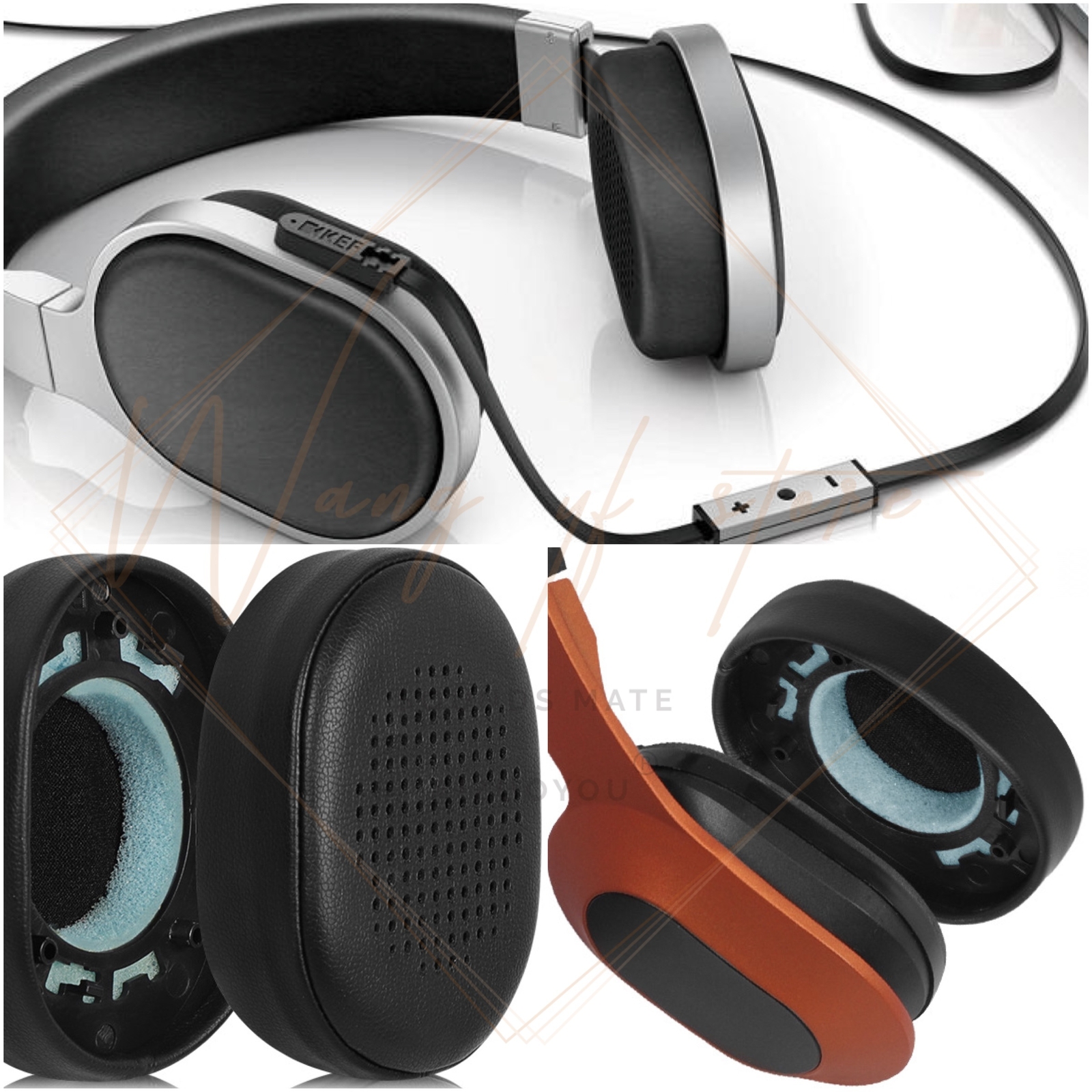 Replacement Ear Pads Foam Cushions Covers for KEF M400 M500 Headphones Sponge