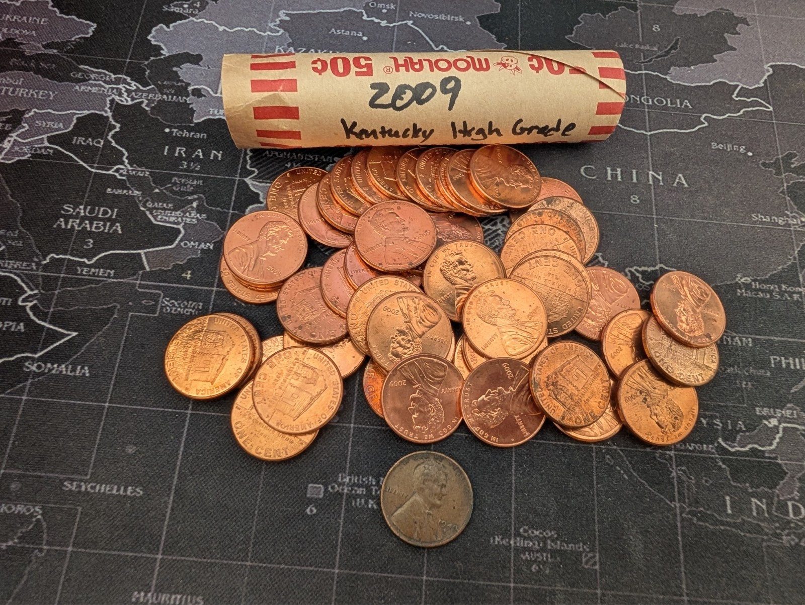 2009 Lincoln Bicentennial Kentucky Penny Roll (50) Birth & Early Childhood High