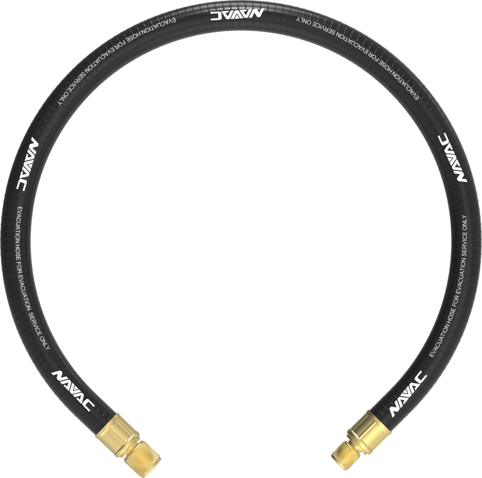 NAVAC NH34AB Big Boy Evacuation Hose - 1/4" - 3/8" Fitting, 3'