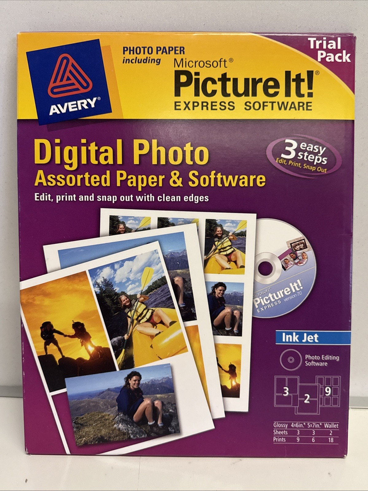 Avery Photo Paper Microsoft Picture It Express Software Trial Pack Glossy 15ct