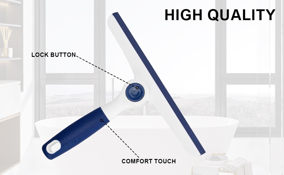 Window Squeegee for Glass Doors，All-Purpose 9.7” Window Cleaning Squeegee,