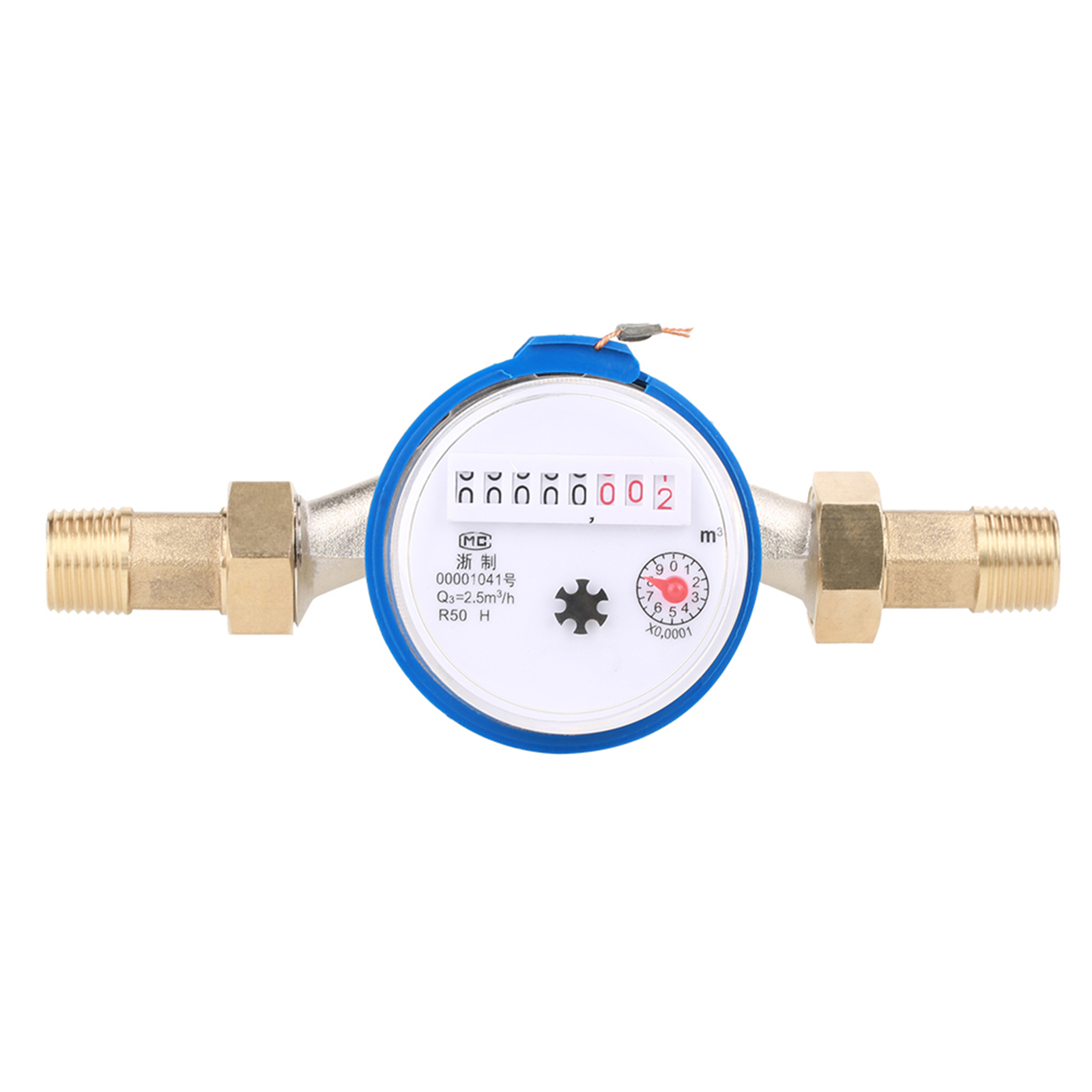 15mm 1/2" Plastic Cold Water Meter Single Water Dry Table Measuring Tools