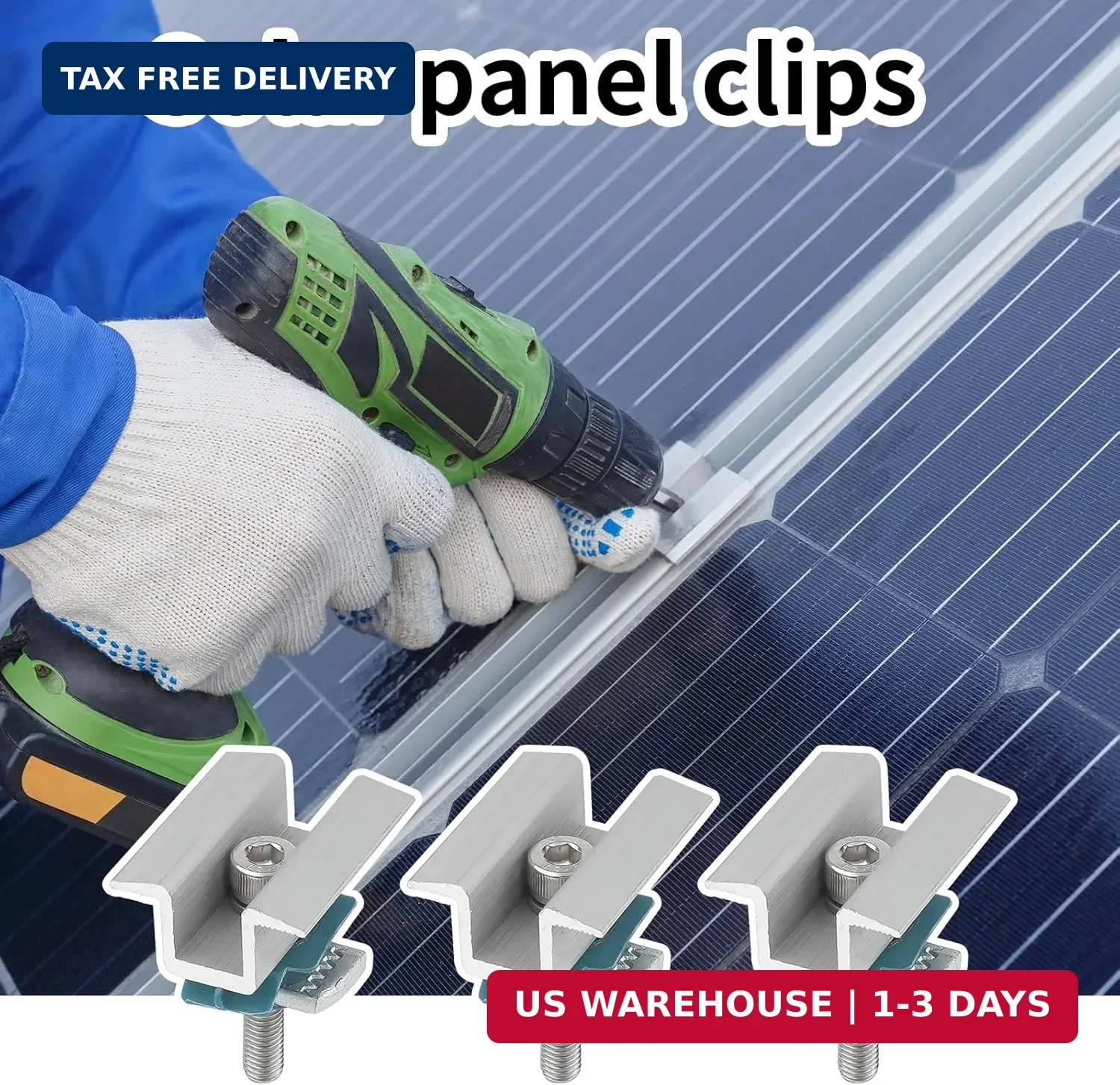 10 Pcs Adjustable Solar Panel Clamps for Unistrut System Mounting Bracket, Wide