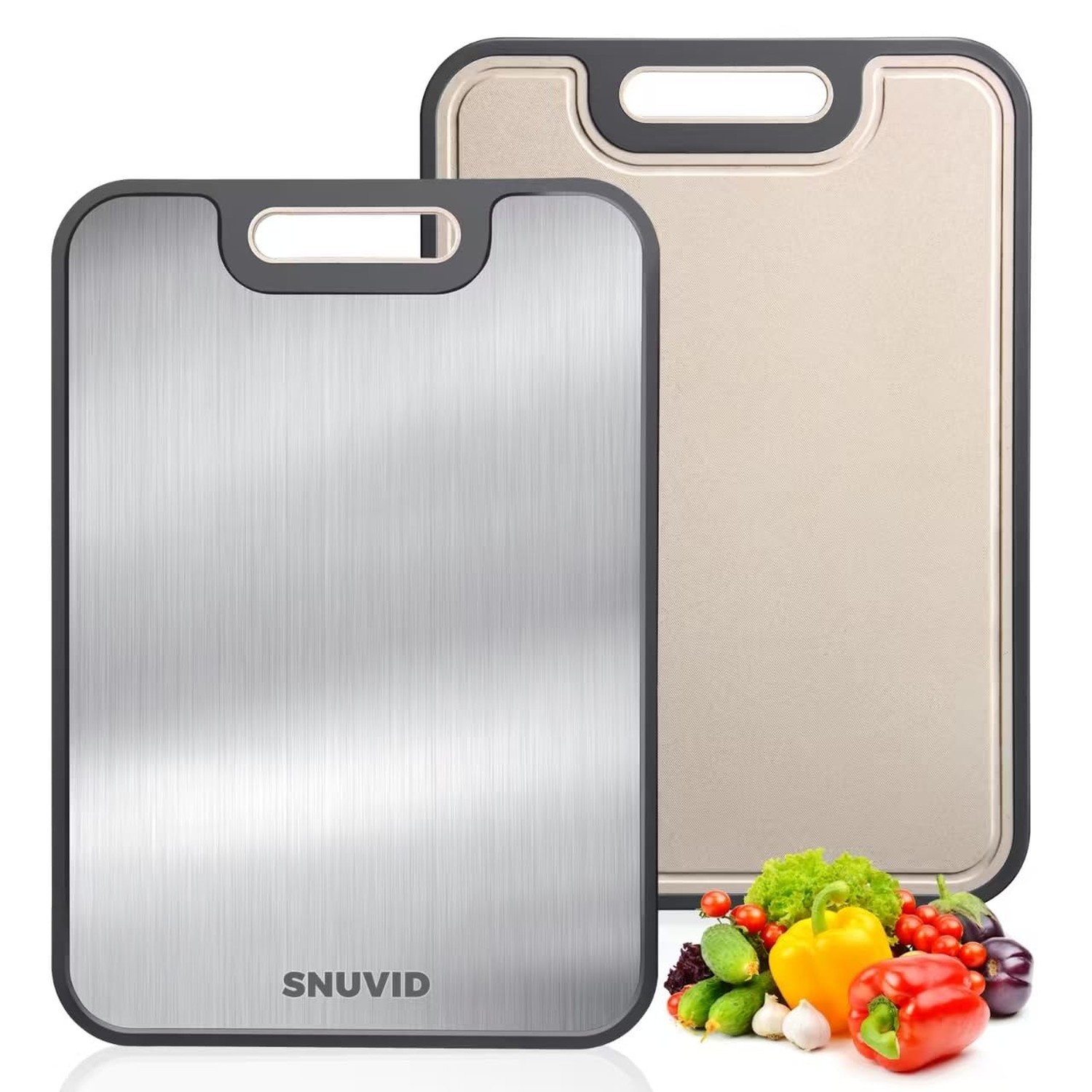 Stainless Steel Cutting Board, Large Double Sided Cutting Board for kitchen, ...
