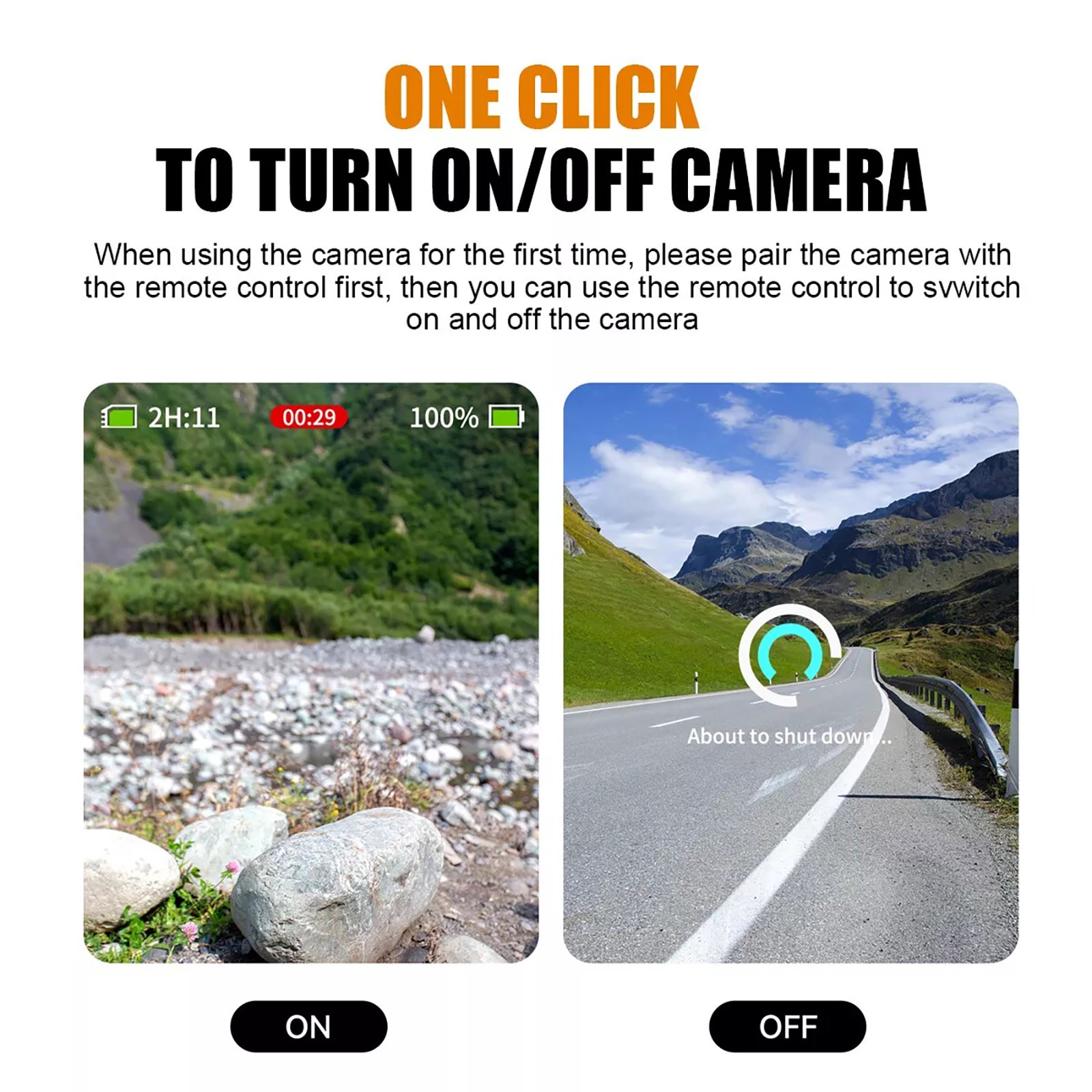 1PC GoPro Camera Bluetooth Remote Control For Hero 13/12/11/10/9/MAX 60M