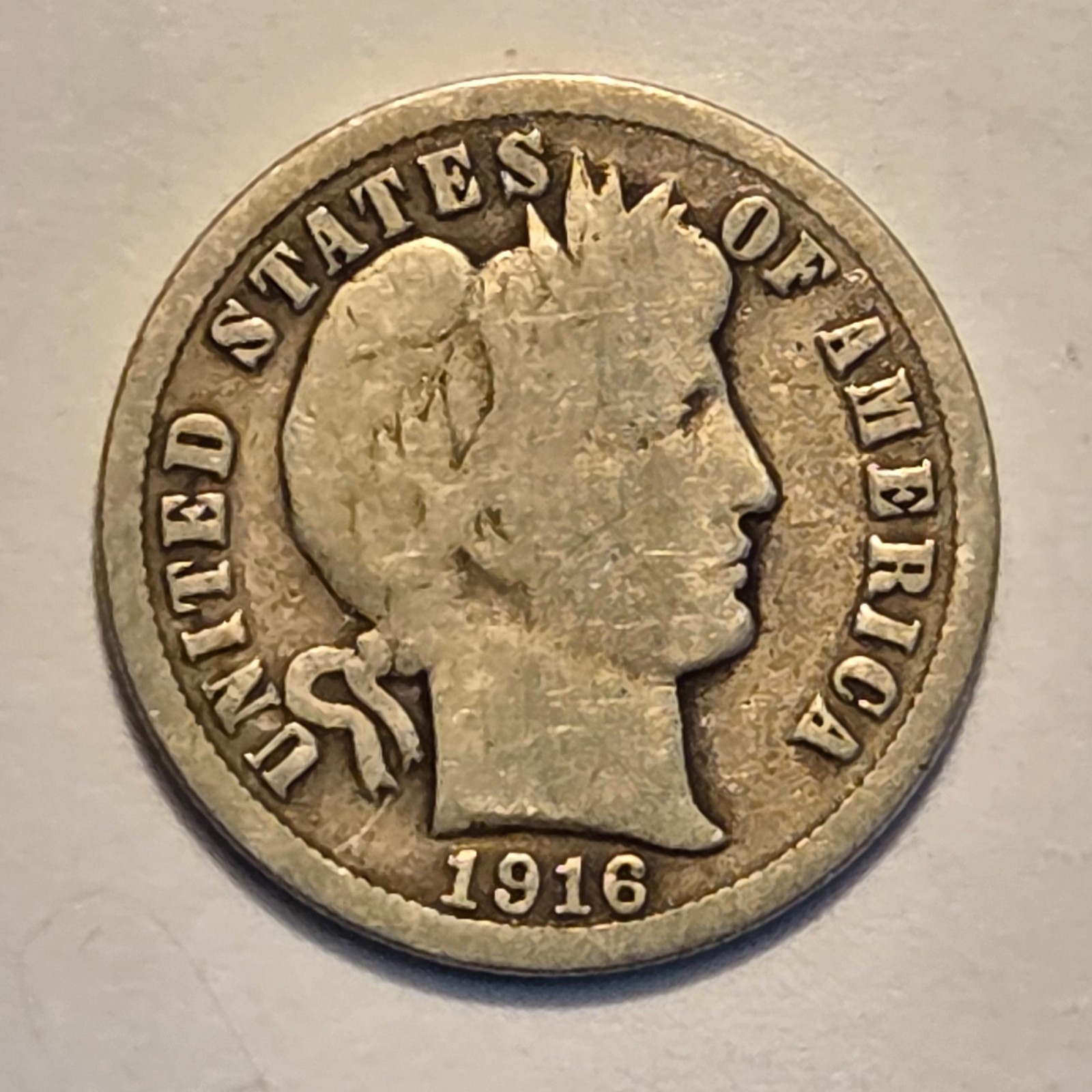 #5 Nicer Low Mintage 1916 P Barber Liberty Dime