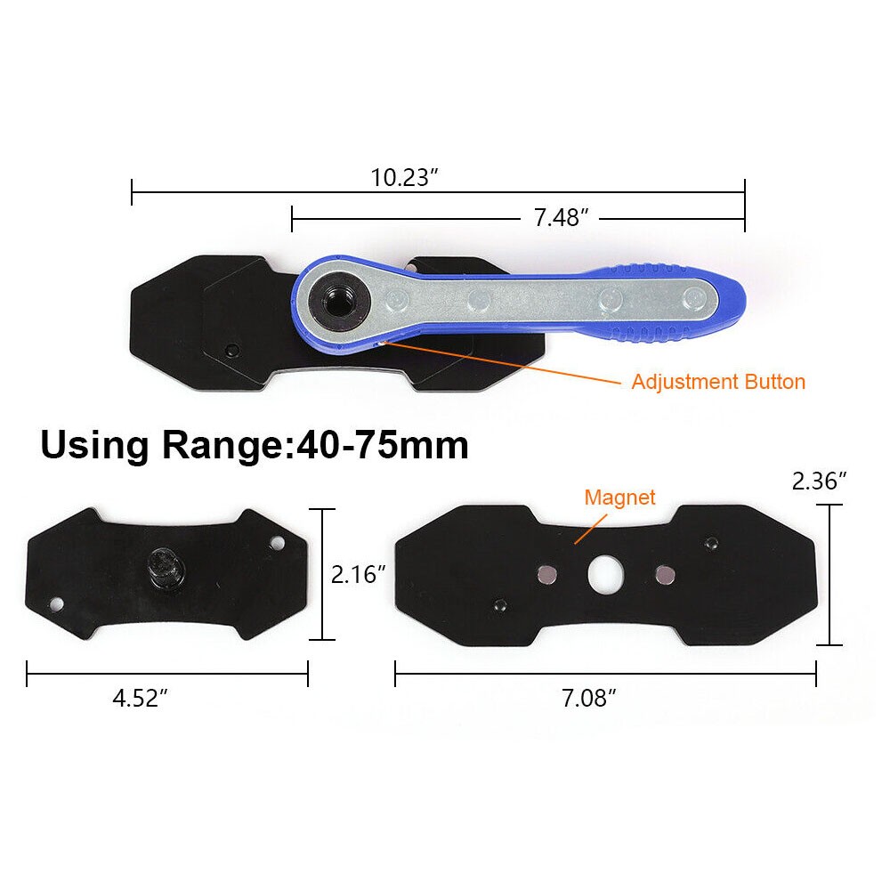Car Ratchet Brake Piston Spreader Wrench Caliper Pad Install Tool Press Portable