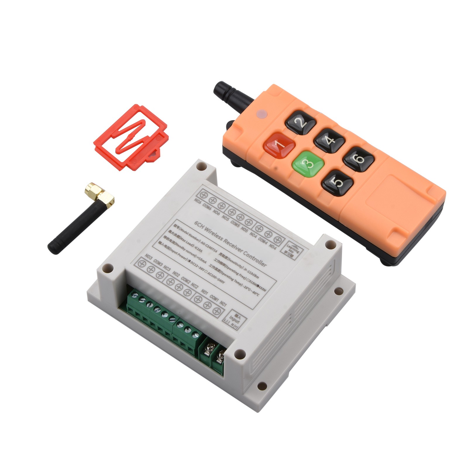 6 Channel 10A Relay Receiver Wireless Remote Control RF Switch -105dbm new