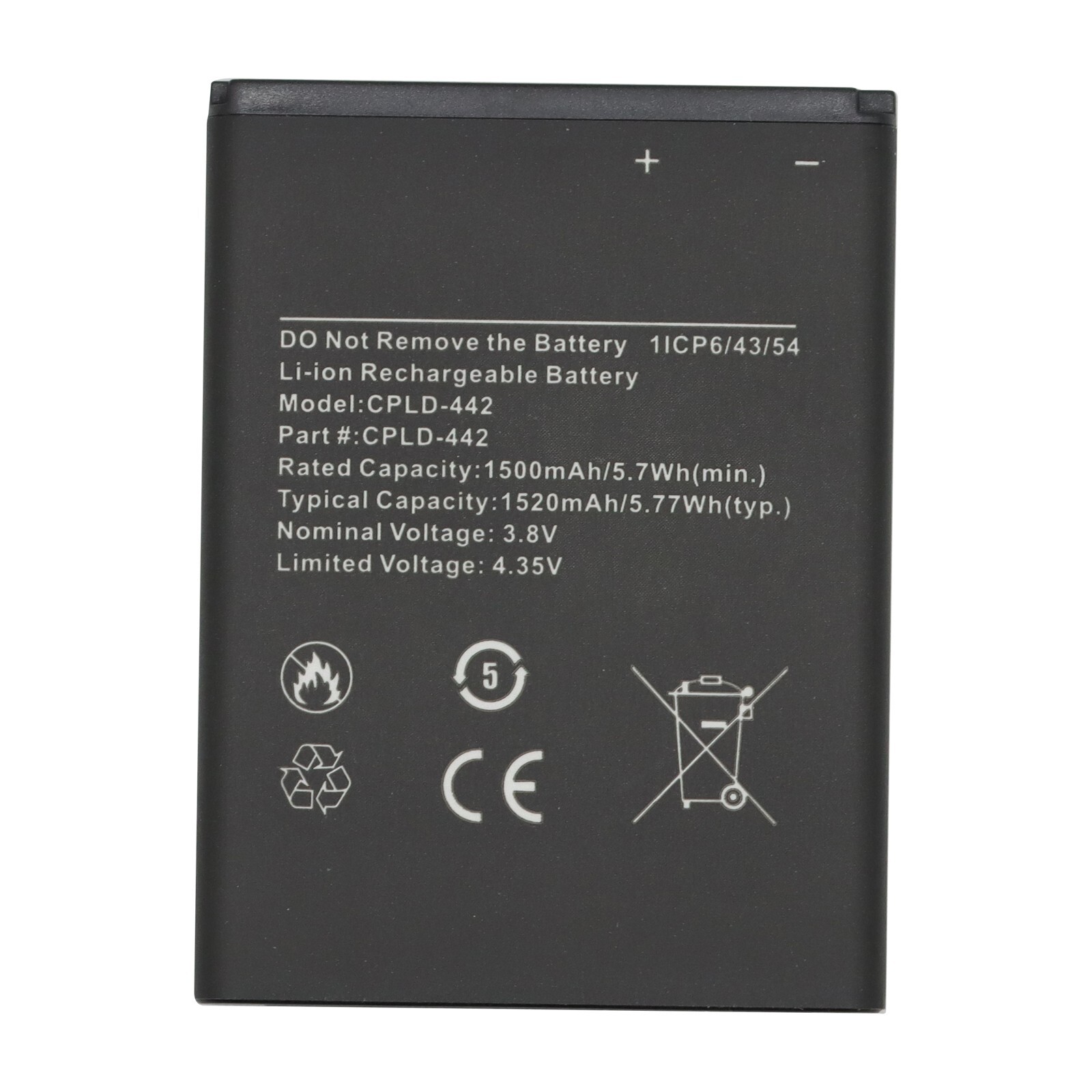 Replacement Battery CPLD-442 For T-Mobile Coolpad Belleza 3321 CP3321AT 1500mAh
