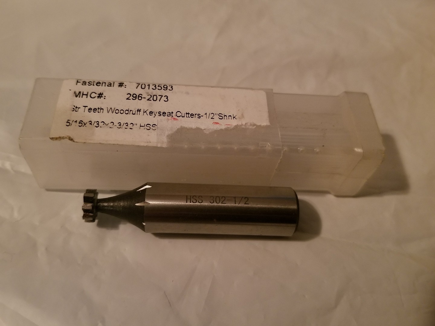 302-1/2" Am Std No 5/16" x 3/32" HSS Straight Tooth Keyseat Milling Cutter