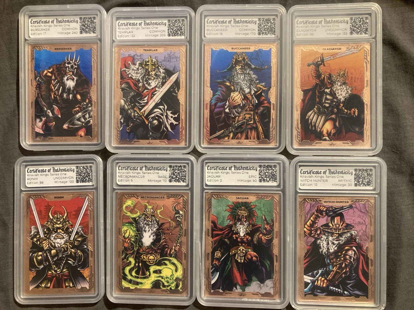 Broken Mint Knavish Kings COMPLETE 8 piece set includes Jaguar & Witch Hunter