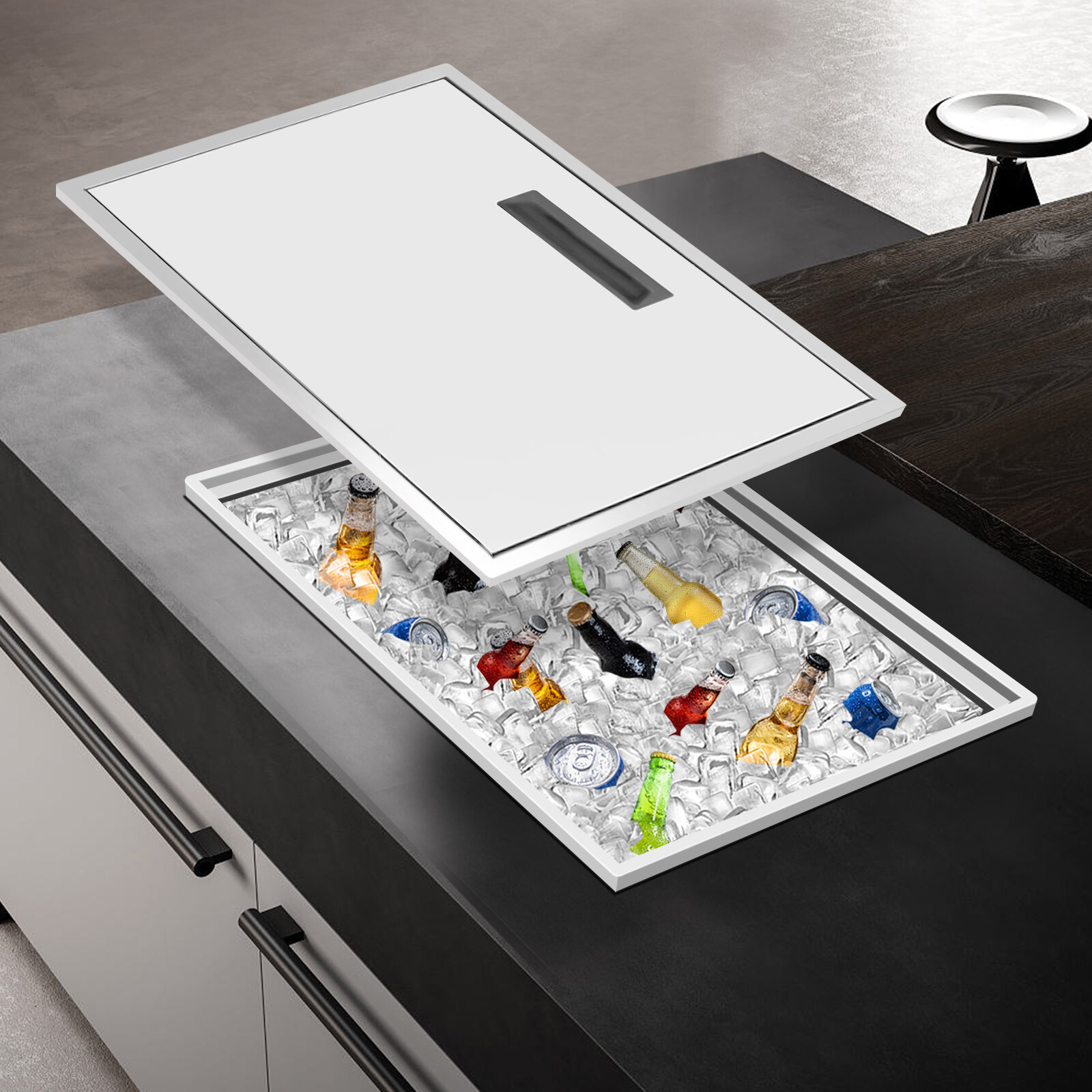Drop In Ice Chest Ice Cooler Beer Beverage Cooler BBQ Island 20.5*13.5*12.2 inch
