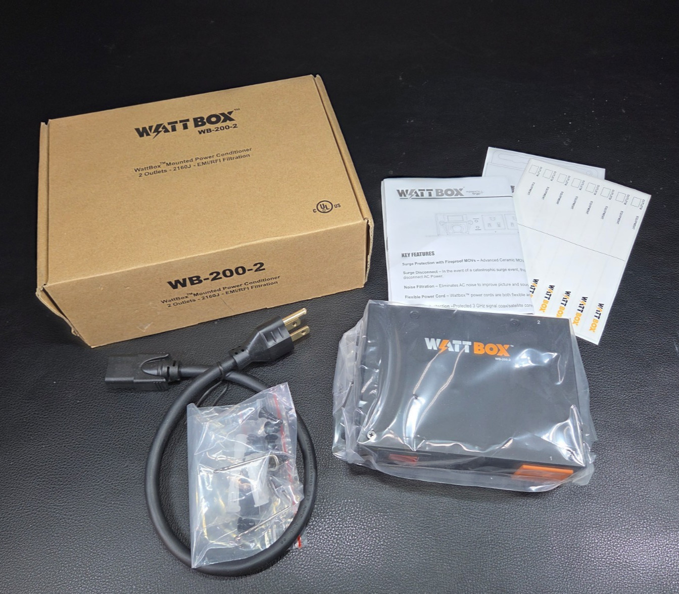 Watt Box WB-200-2 Power Conditioner 2 Outlet NEW! - FAST SHIP!💨✅