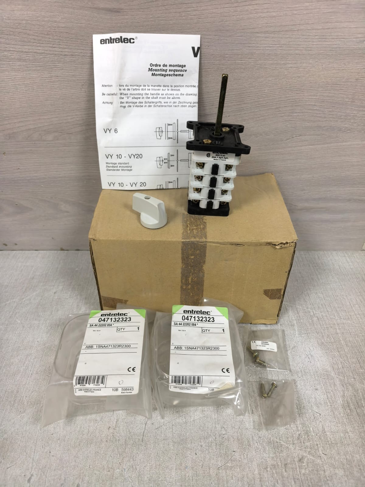 ENTRELEC VY20/D/124/ZV/KMB/SA39 982662 ROTARY SWITCH