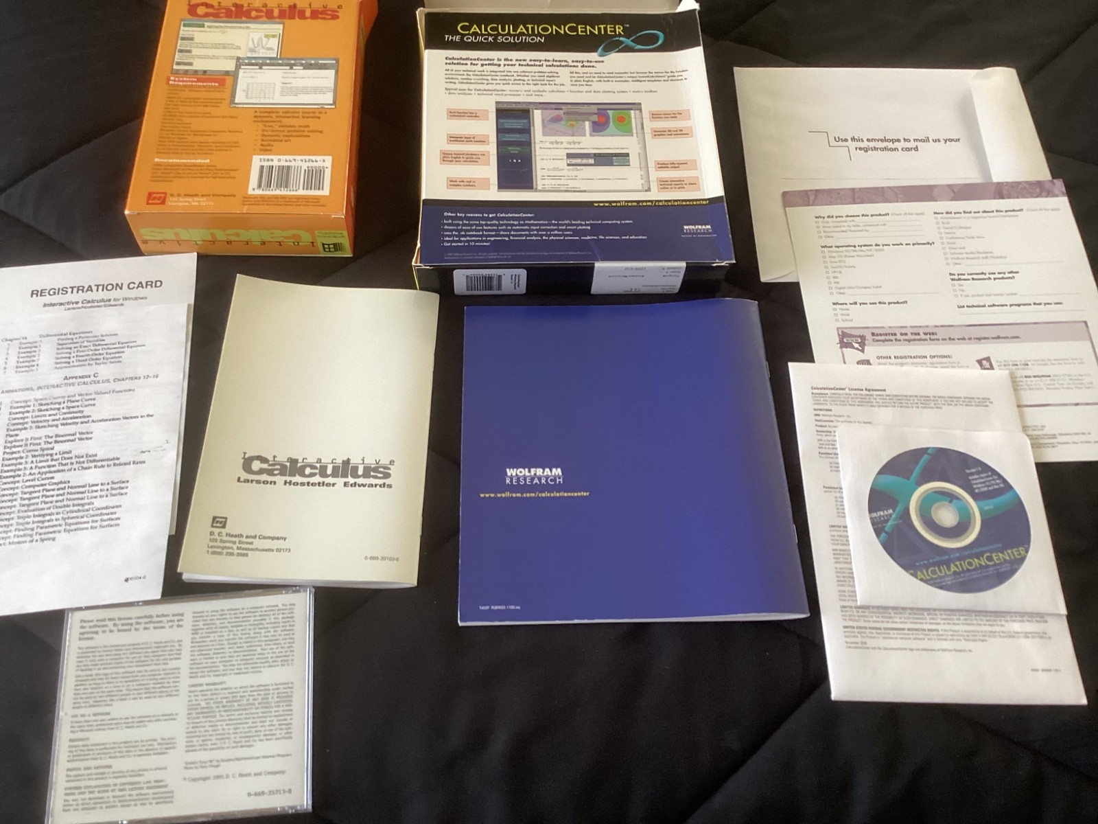 Lot of 4 CD-Rom Math Educational Software, Calculus,CleanSweep,Wolfram