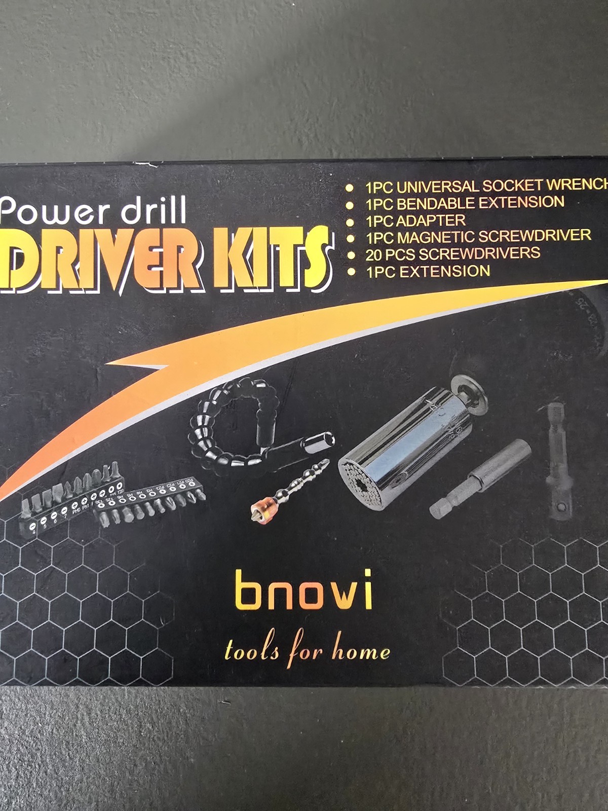 bnowi 25-Piece Driver Kit Multicolor Universal Socket Wrench, Screwdrivers