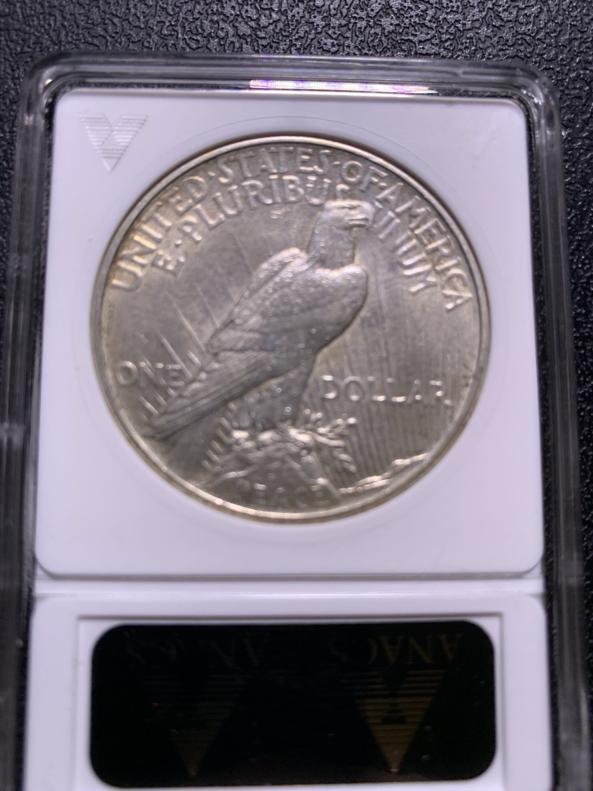 1921 Peace Dollar ANACS UNC Details Net MS60