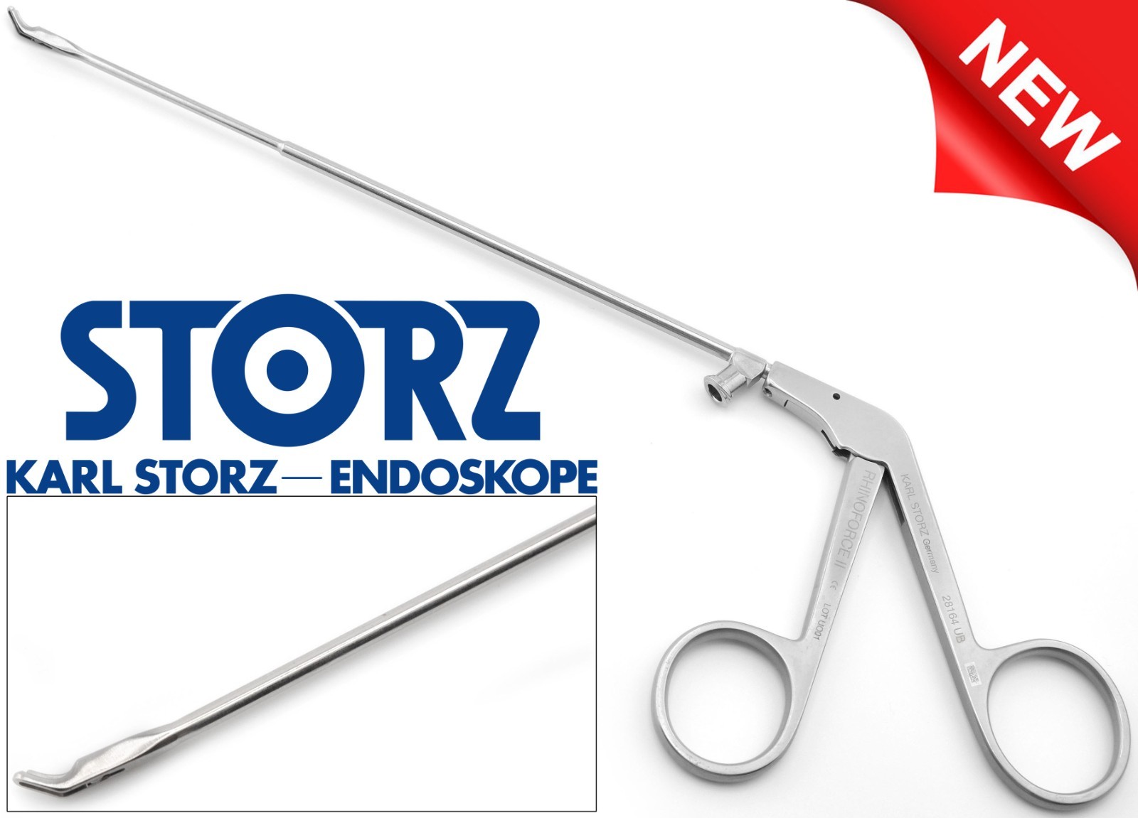 KARL STORZ 28164UB Rhinoforce II ENT Nasal 45° Curved Up Punch bite 1x3m 8.25"