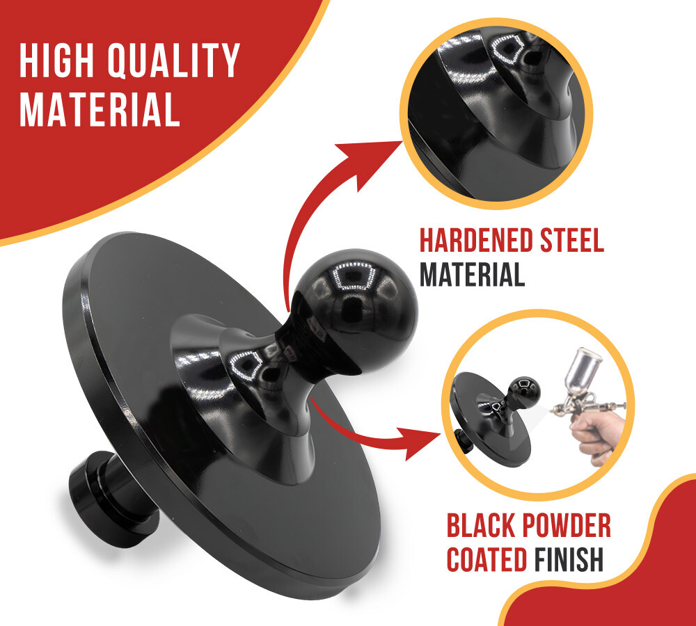 Kingpin to 2-5/16" Gooseneck Ball Hitch Adapter w/ Rings Fit for Tractor, Black