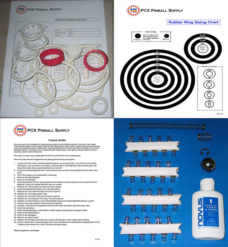 1970 Bally Trail Drive Pinball Machine Tune-up Kit