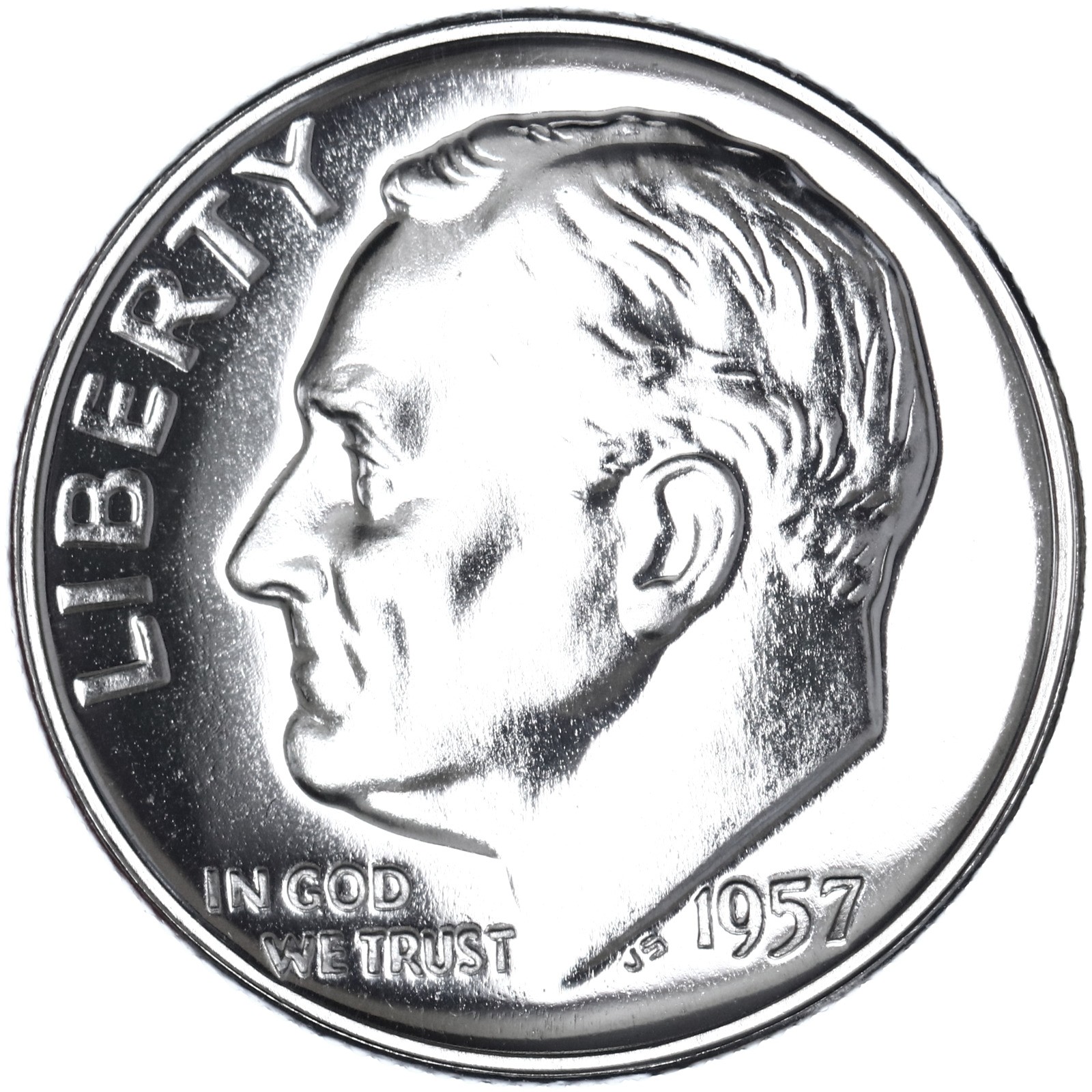 1957 (P) Roosevelt Dime Gem Proof 90% Silver