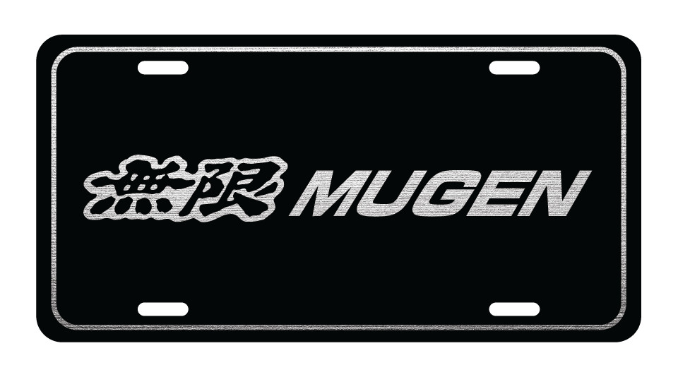 Mugen Motorsports, License Plate Auto Car Tag Metal Aluminum (Vanity Plate)