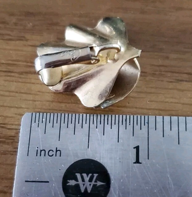 Cintage Coro Gold Textured Earrings Signed